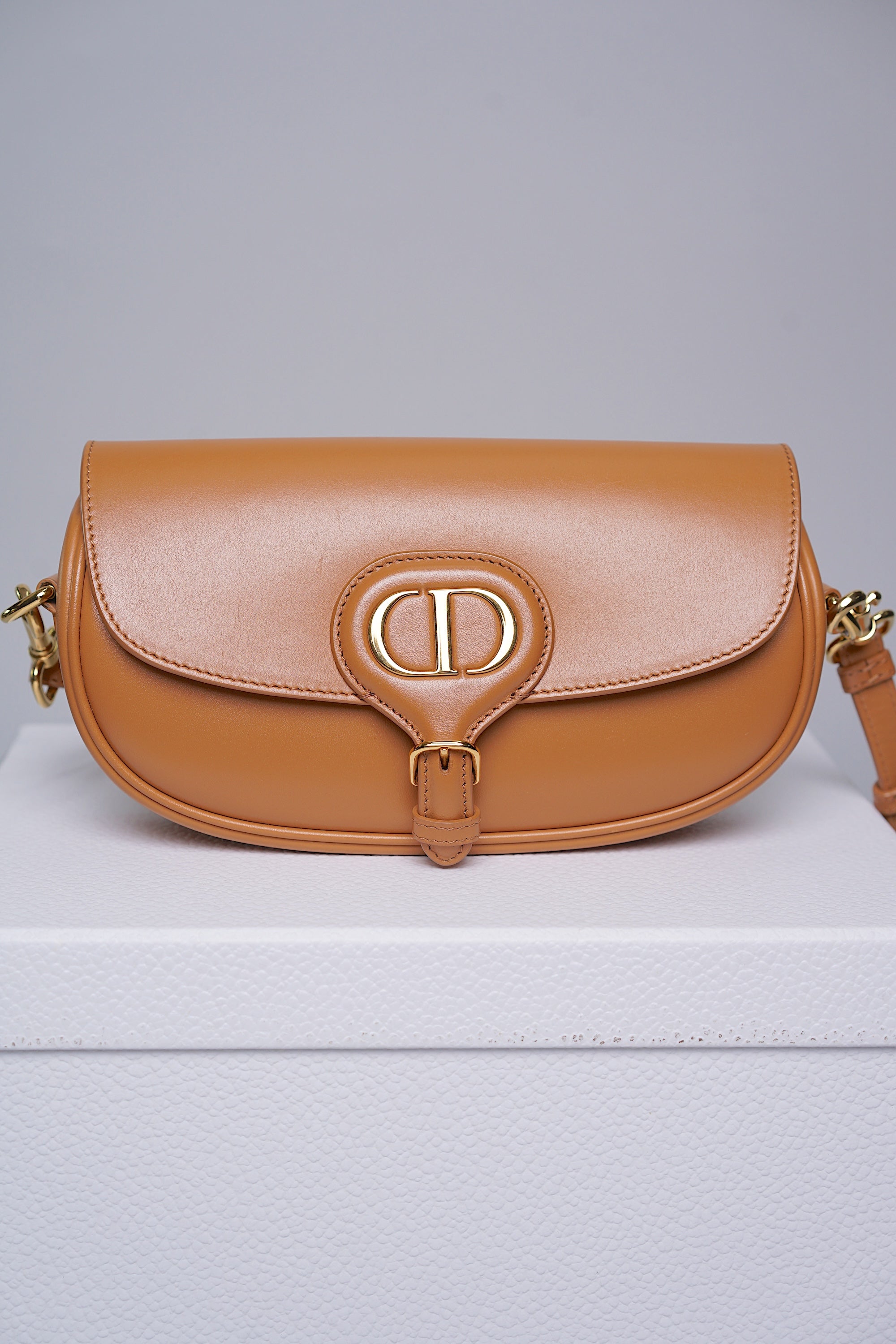 Dior Bobby East-West Bag in Beige Calfskin Ghw