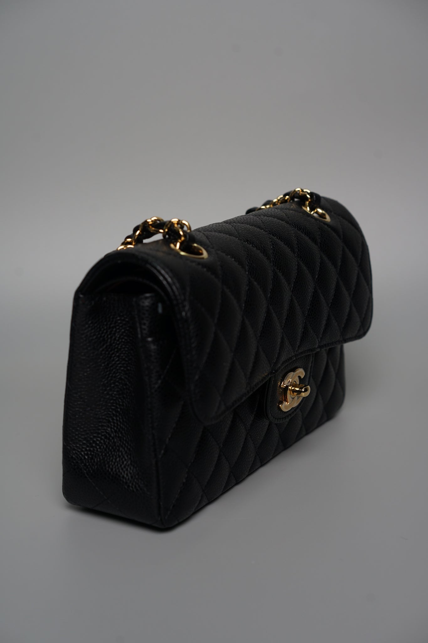 Chanel Small Classic Double Flap in Black Caviar Ghw (Brand New)