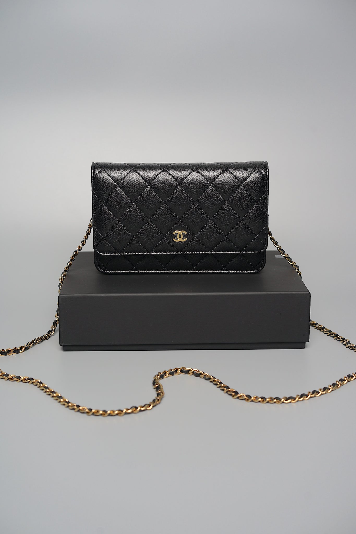 Chanel Wallet on Chain in Black Caviar Ghw (Brand New)