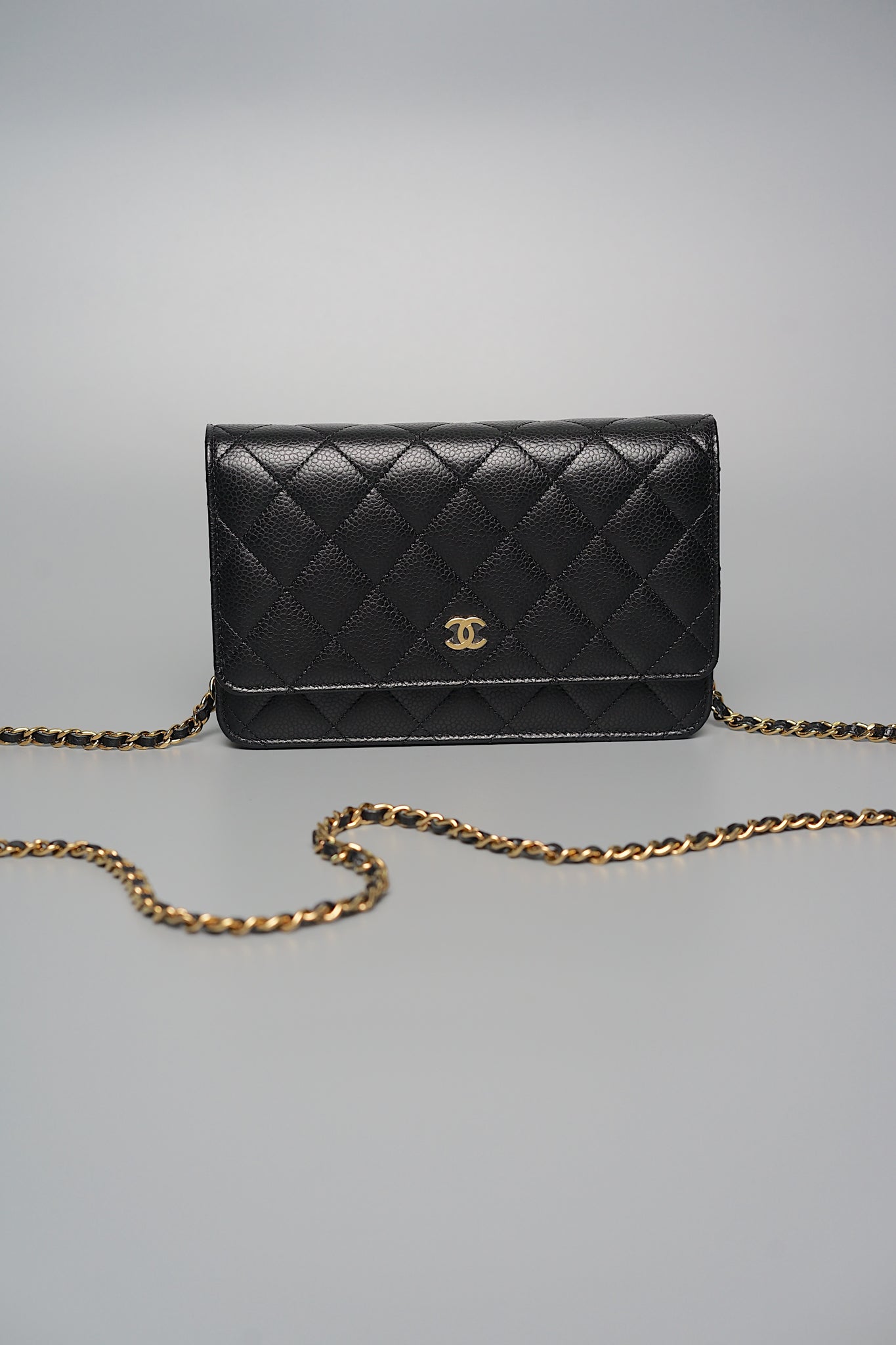 Chanel Wallet on Chain in Black Caviar Ghw (Brand New)