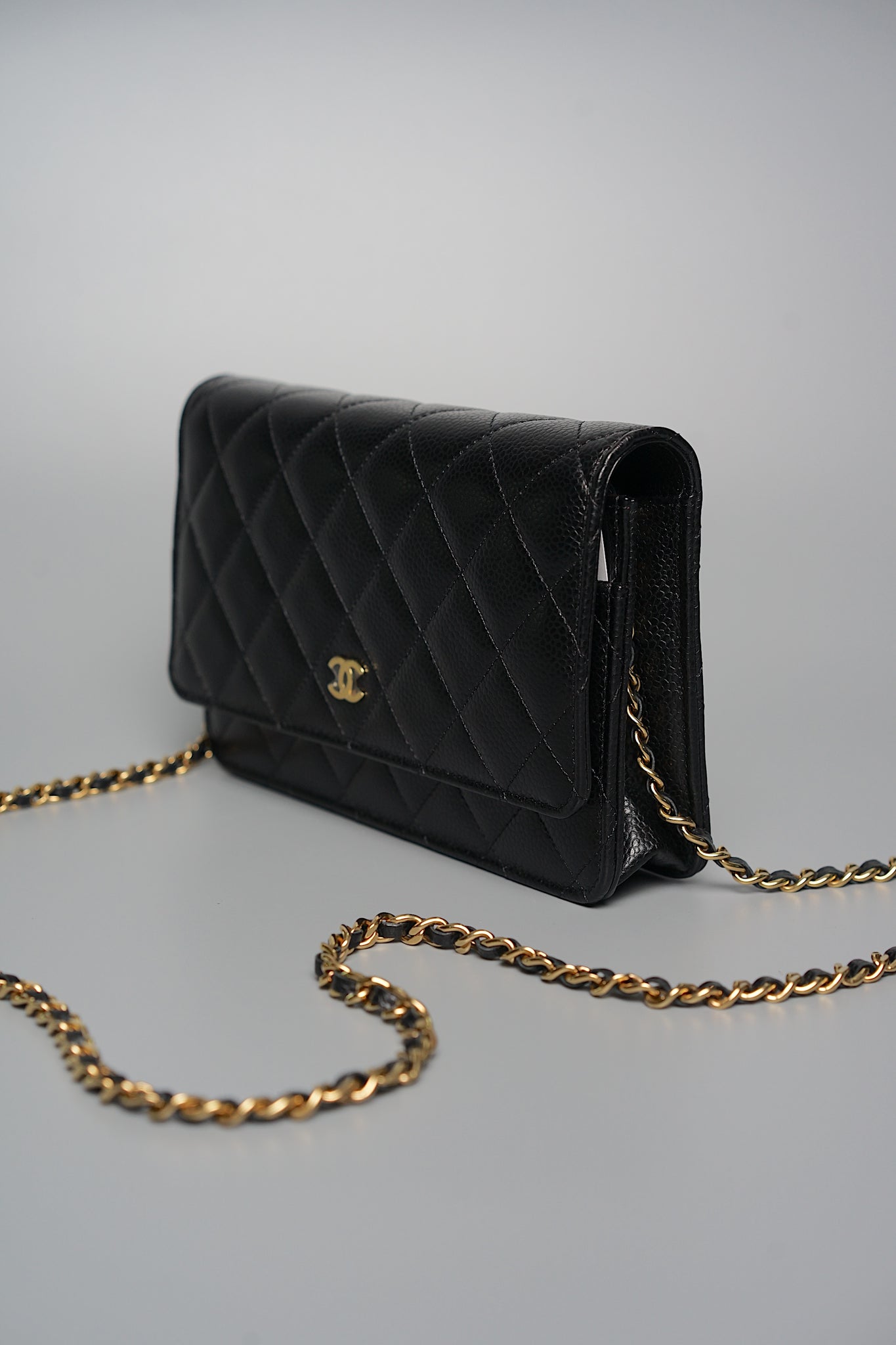 Chanel Wallet on Chain in Black Caviar Ghw (Brand New)