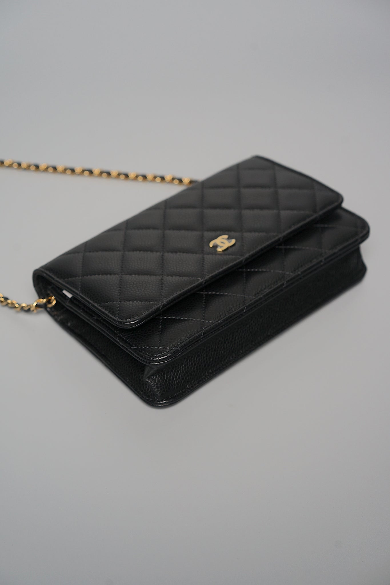 Chanel Wallet on Chain in Black Caviar Ghw (Brand New)