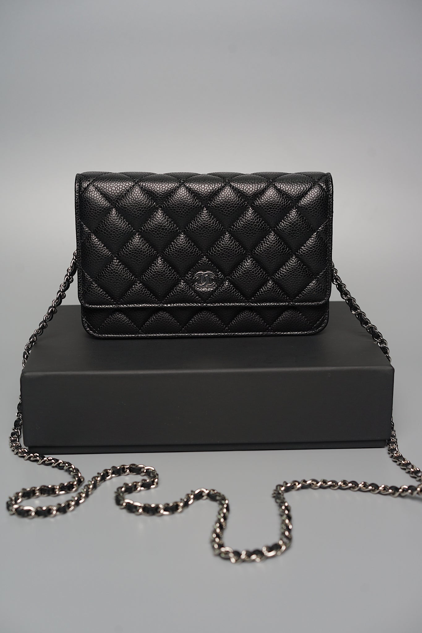 Chanel Wallet on Chain in Black Caviar Shw (Brand New)