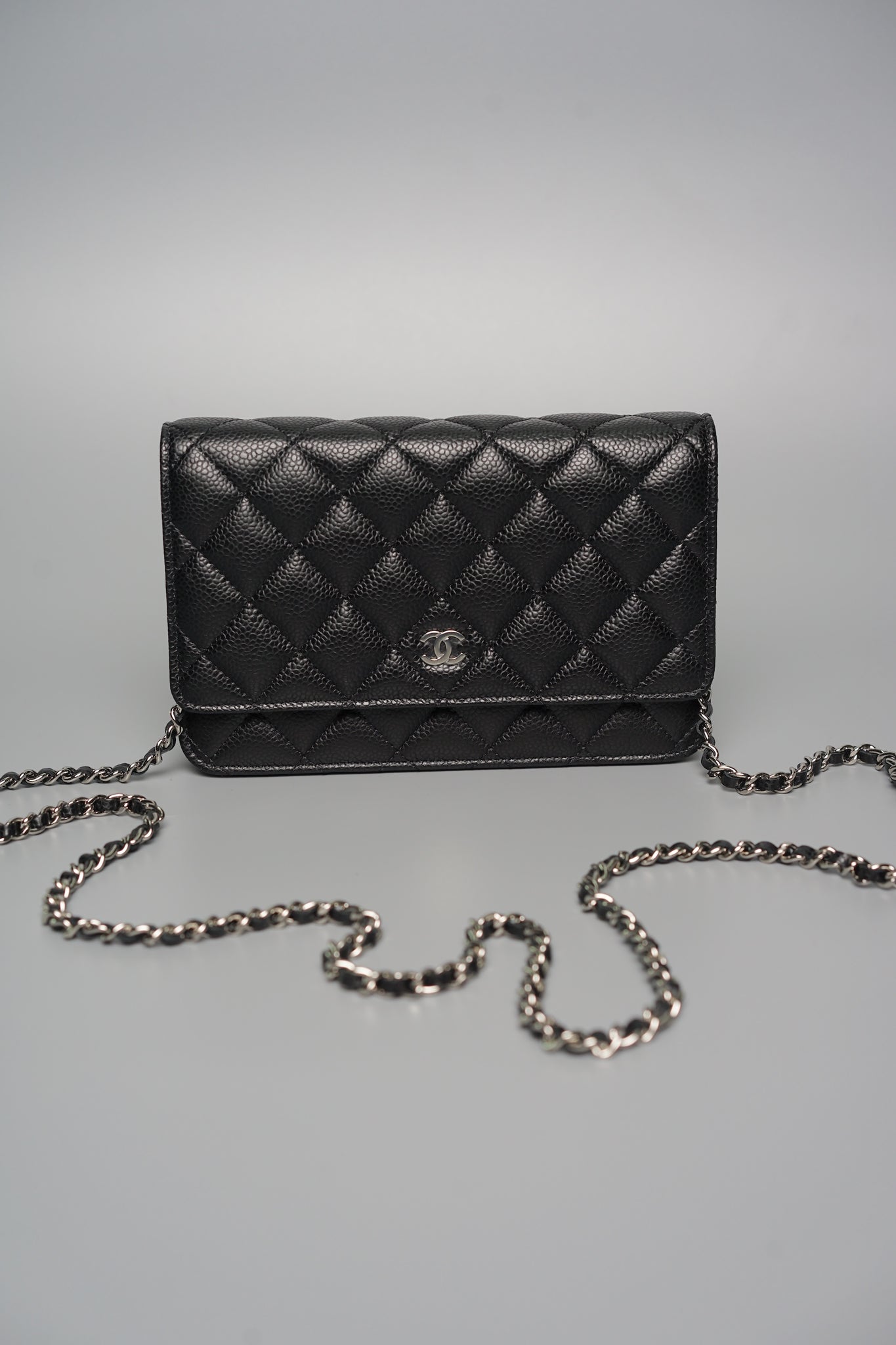 Chanel Wallet on Chain in Black Caviar Shw (Brand New)