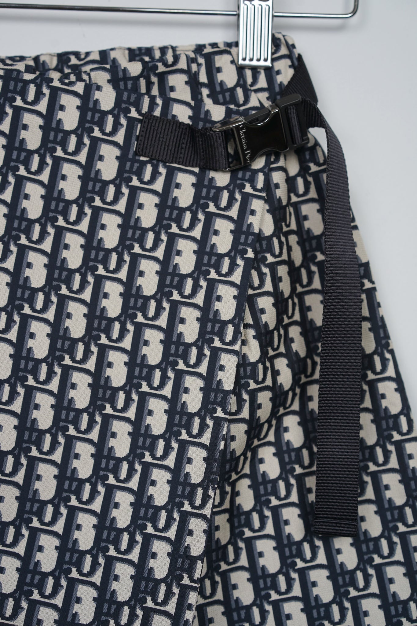 Christian Dior Dior Oblique Motif in Blue Jacquard Technical Taffeta Size 34