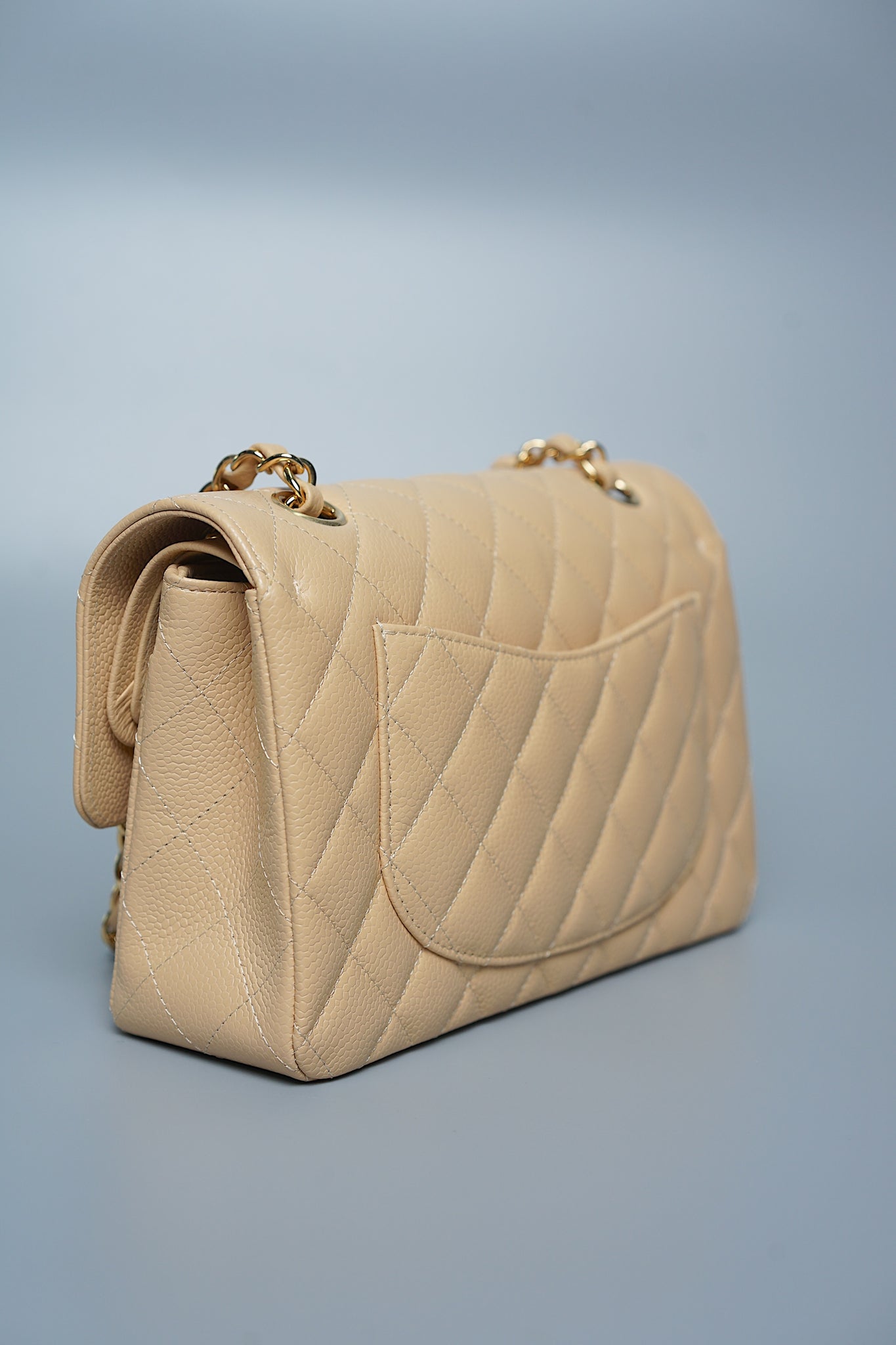 Chanel Classic Double Flap Small Caviar in Beige Ghw (Brand New)