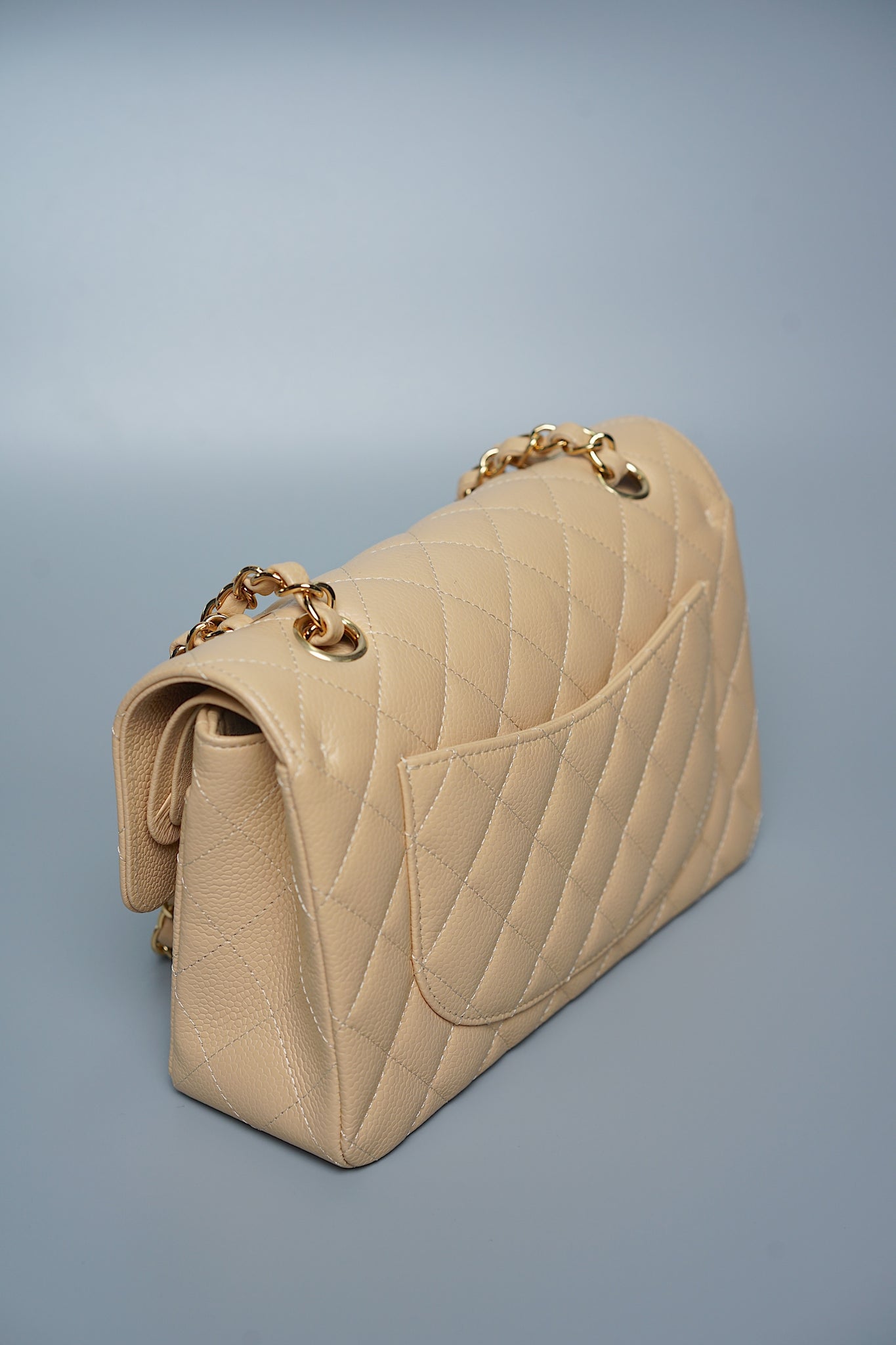Chanel Classic Double Flap Small Caviar in Beige Ghw (Brand New)