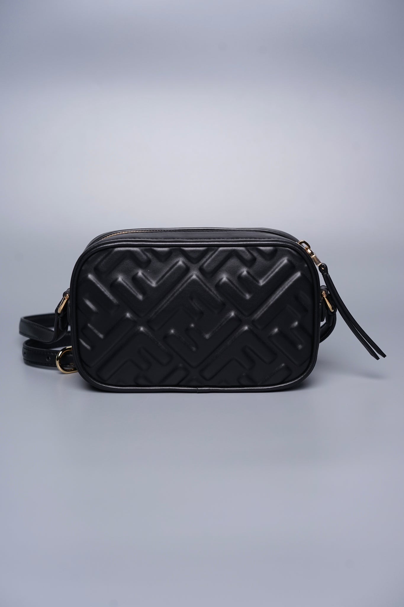 Fendi Zucca Pattern Camera Case Shoulder Bag in Black Ghw (Brand New)