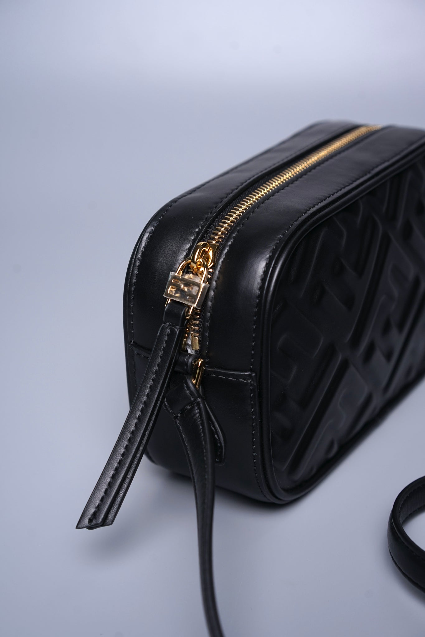 Fendi Zucca Pattern Camera Case Shoulder Bag in Black Ghw (Brand New)