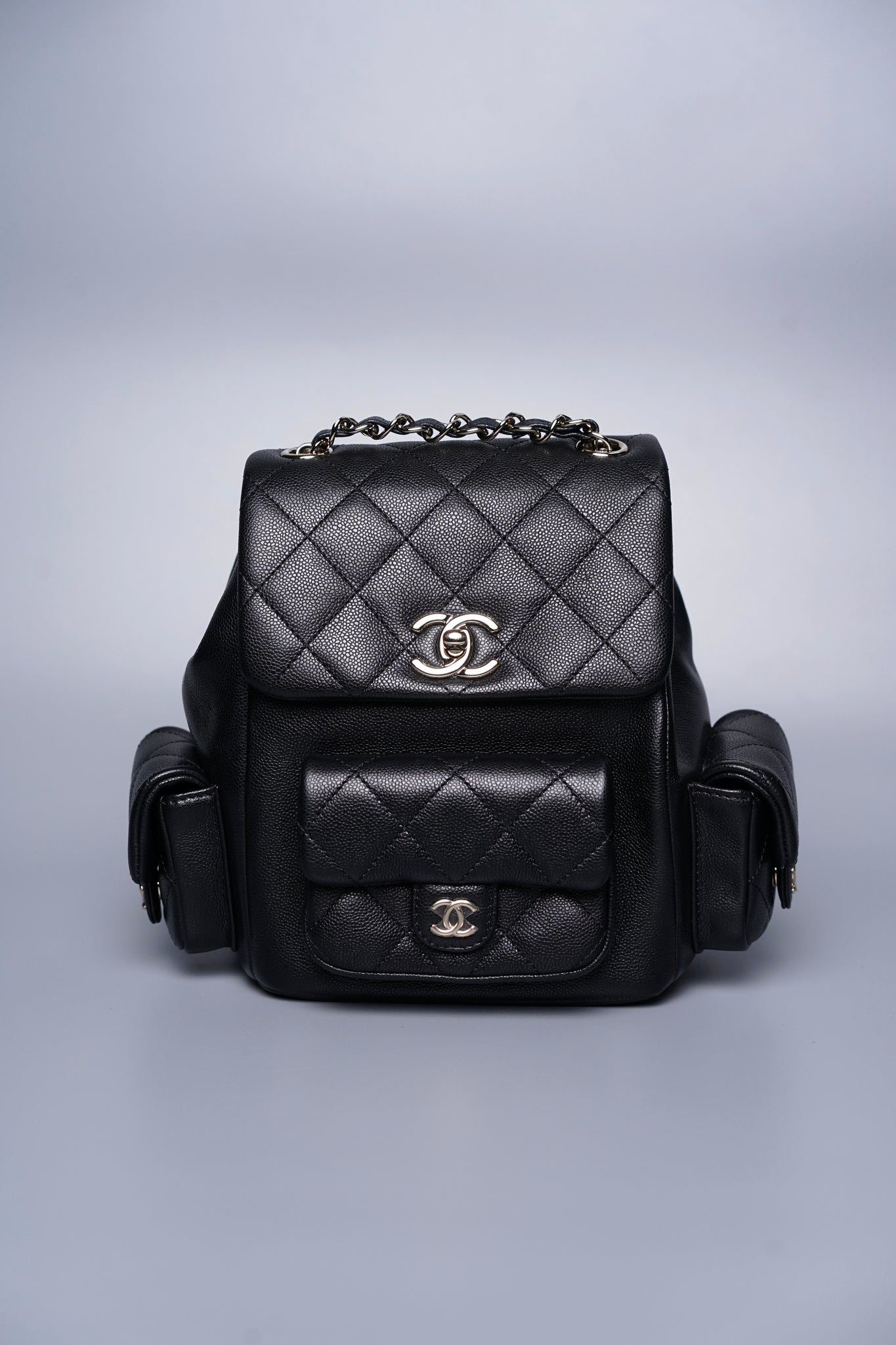 Chanel 23K Duma Backpack in Black Caviar Lghw (Brand New)