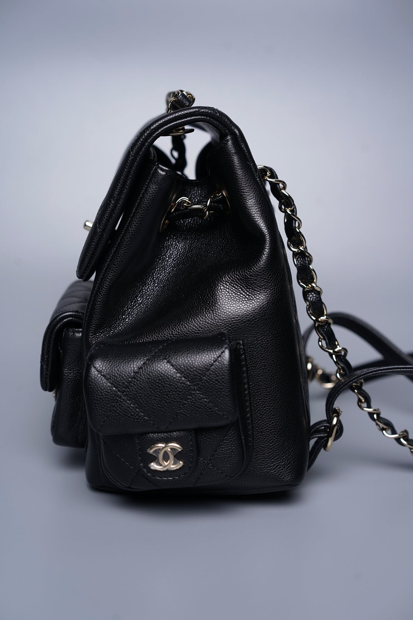 Chanel 23K Duma Backpack in Black Caviar Lghw (Brand New)