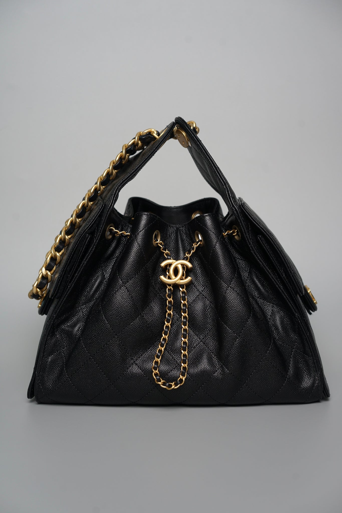 Chanel 25 Small Handbag in Black Bghw