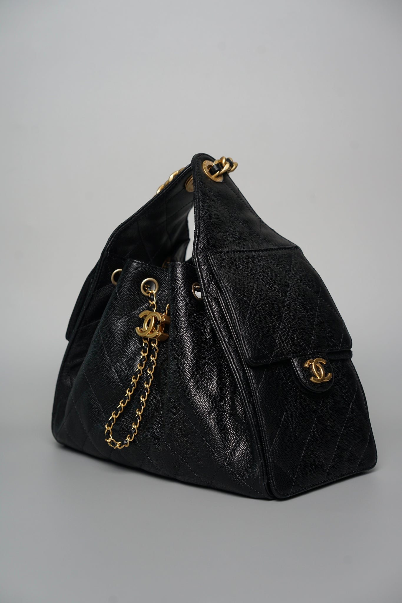 Chanel 25 Small Handbag in Black Bghw