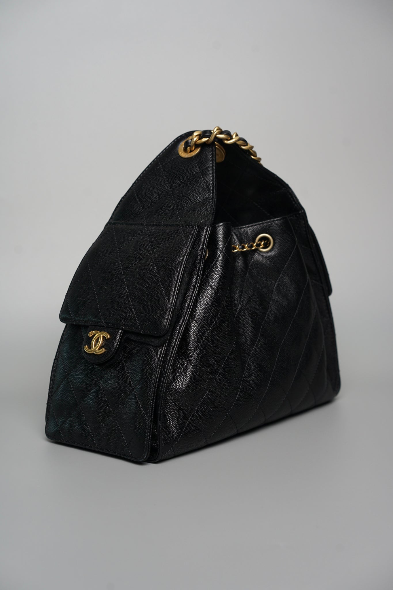 Chanel 25 Small Handbag in Black Bghw