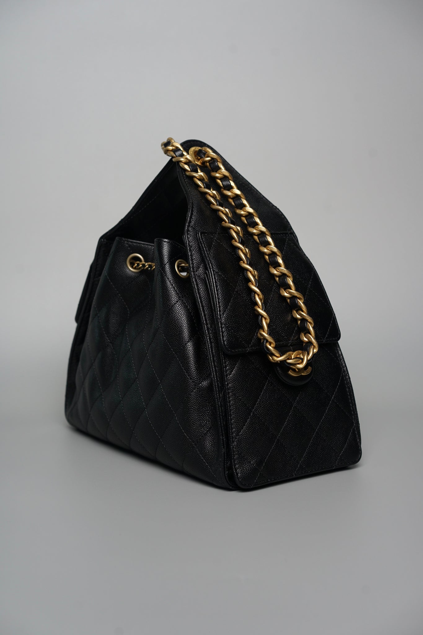 Chanel 25 Small Handbag in Black Bghw
