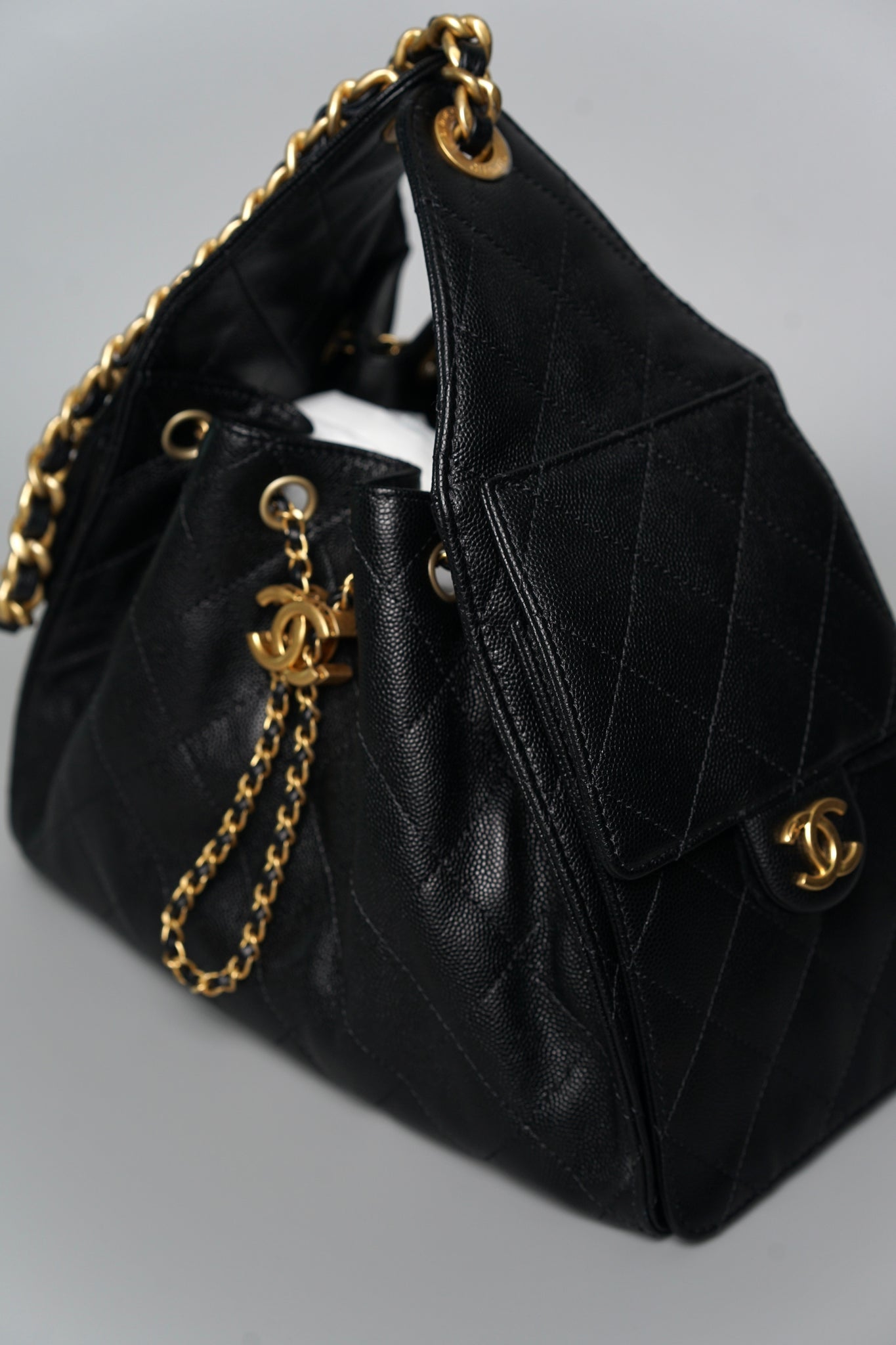 Chanel 25 Small Handbag in Black Bghw