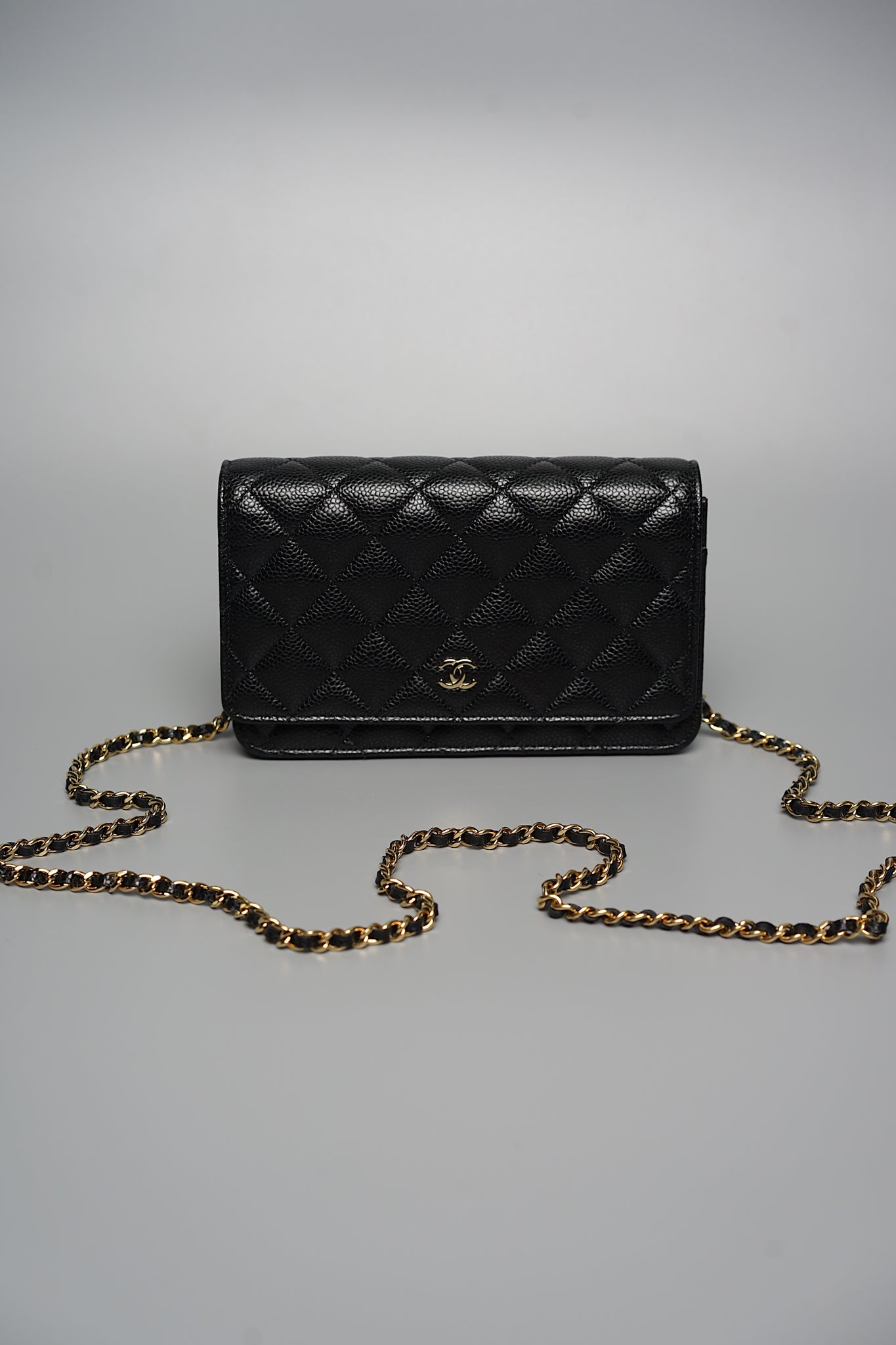 Chanel Wallet on Chain in Black Caviar Ghw (Brand New)