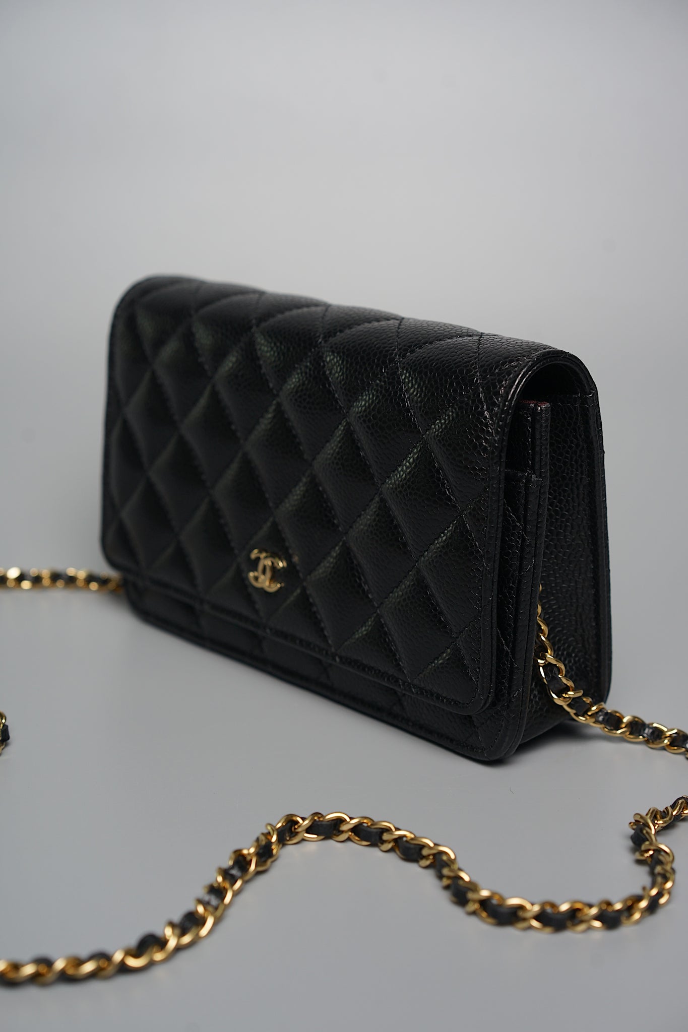 Chanel Wallet on Chain in Black Caviar Ghw (Brand New)