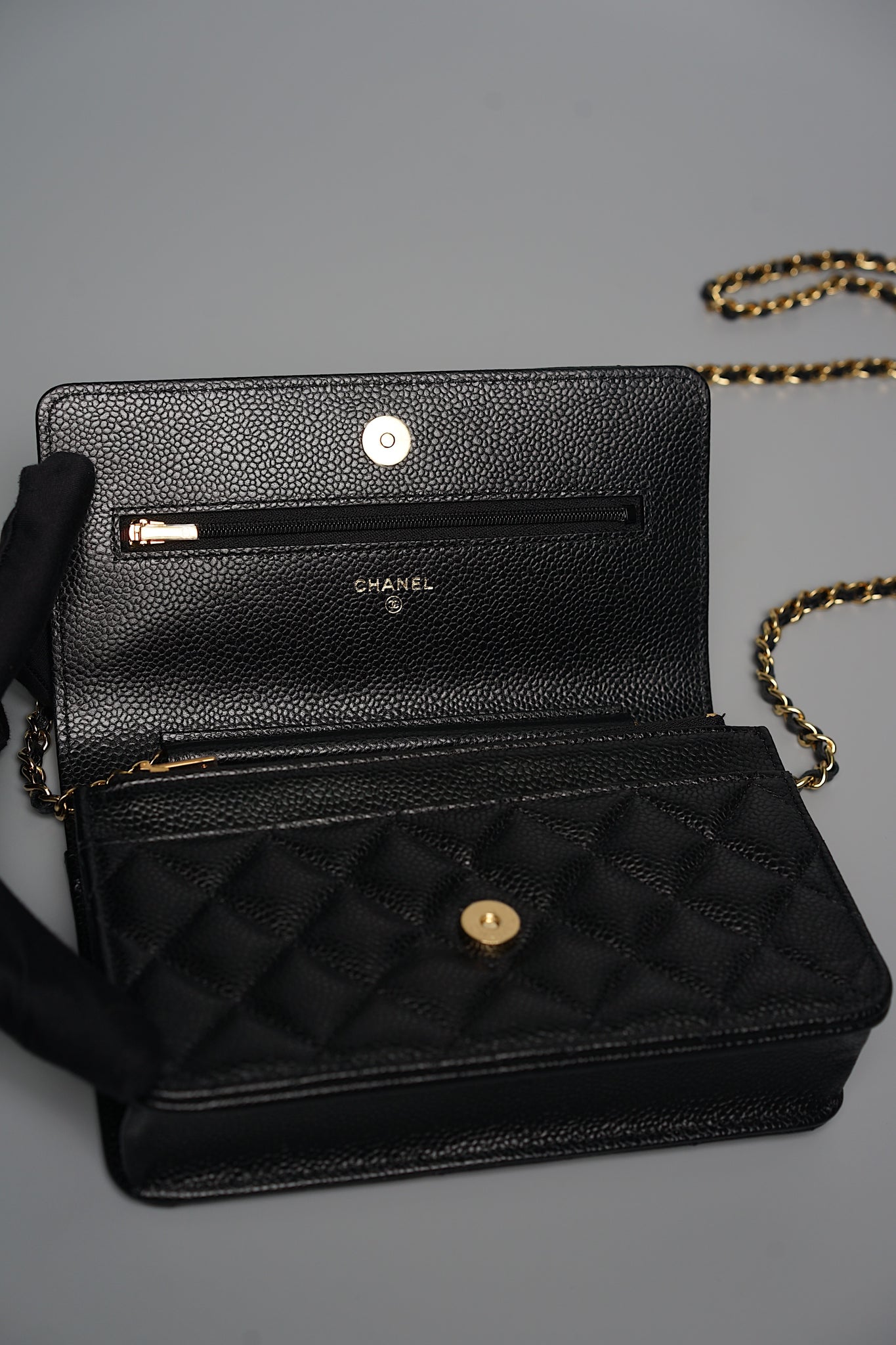 Chanel Wallet on Chain in Black Caviar Ghw (Brand New)