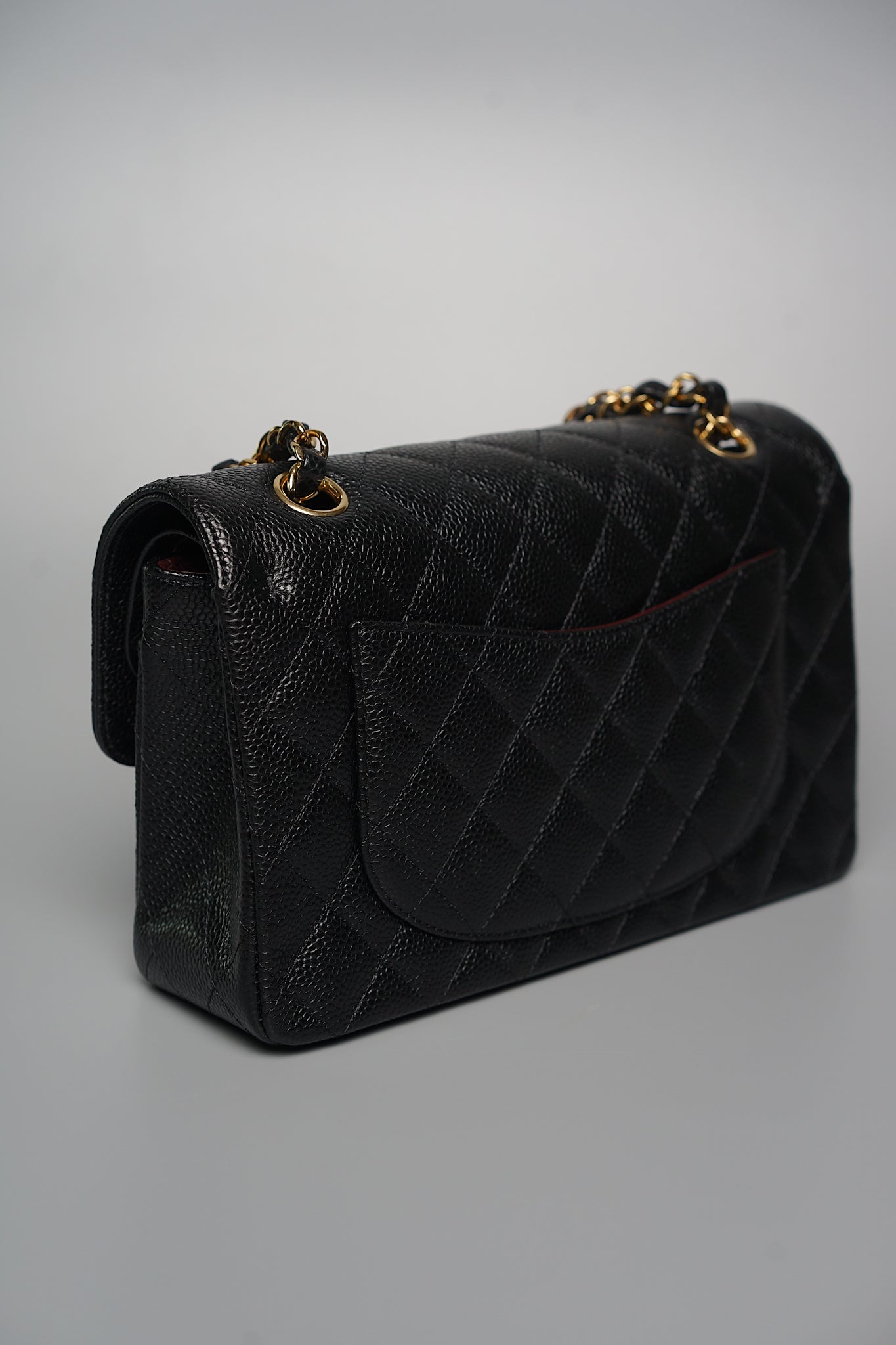 Chanel Small Classic Double Flap in Black Caviar Ghw (Brand New)