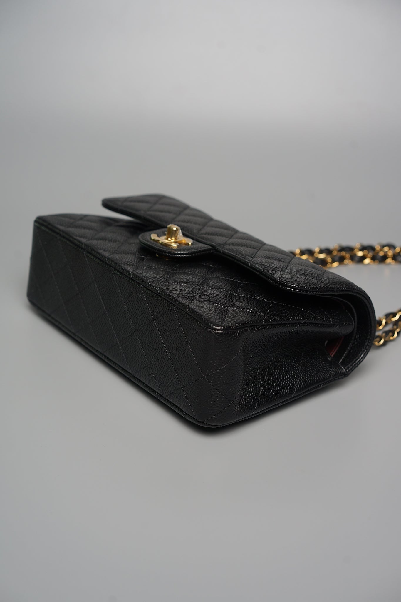 Chanel Small Classic Double Flap in Black Caviar Ghw (Brand New)