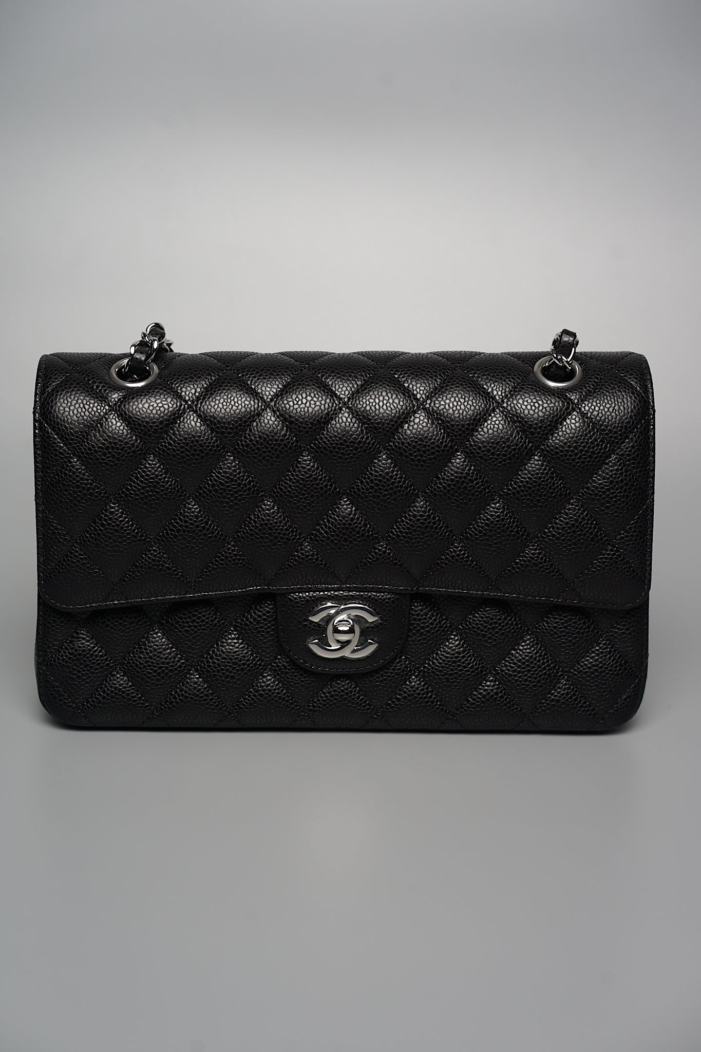 Chanel Medium Classic Double Flap in Black Caviar Shw (Brand New)