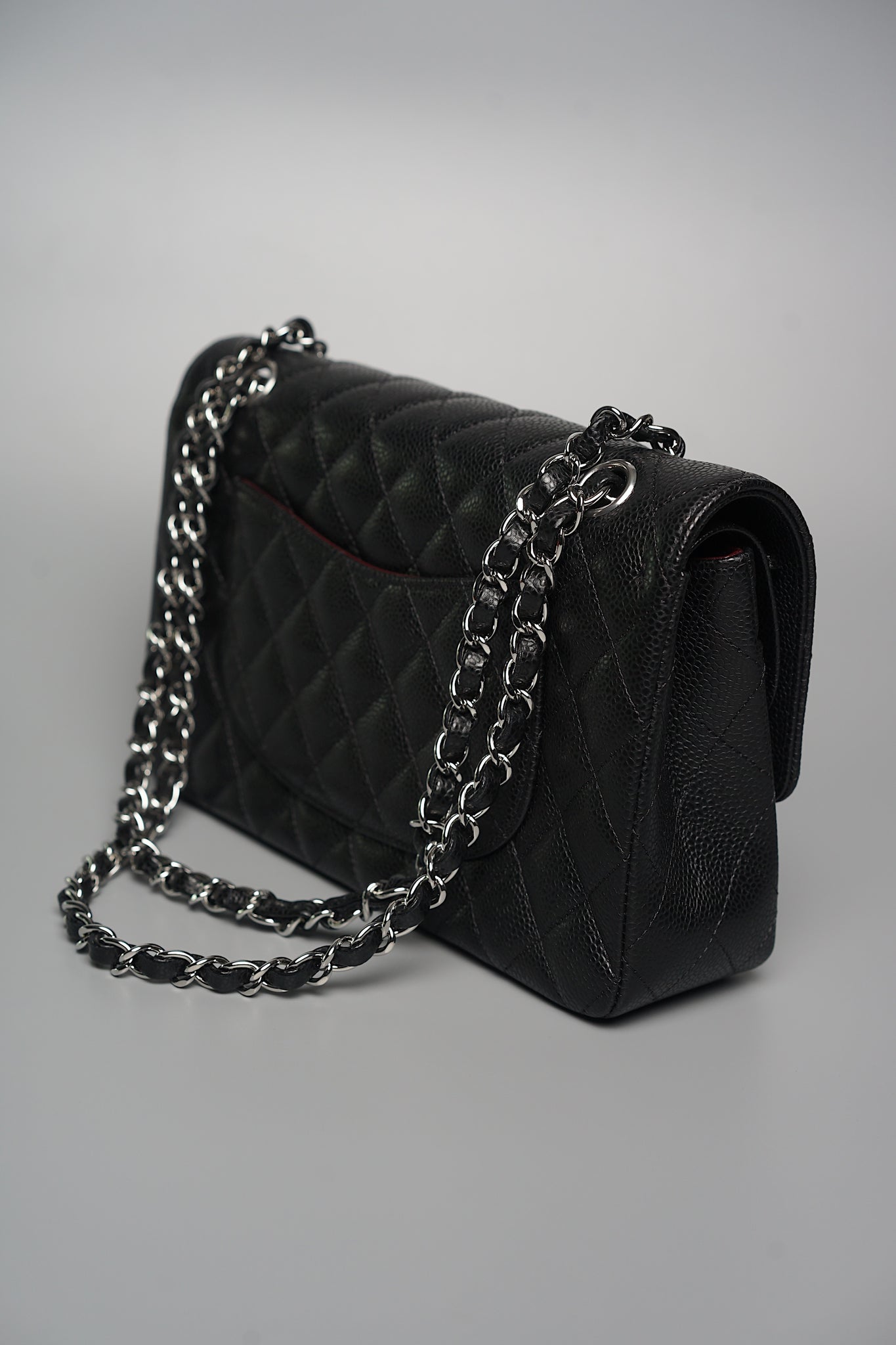 Chanel Medium Classic Double Flap in Black Caviar Shw (Brand New)