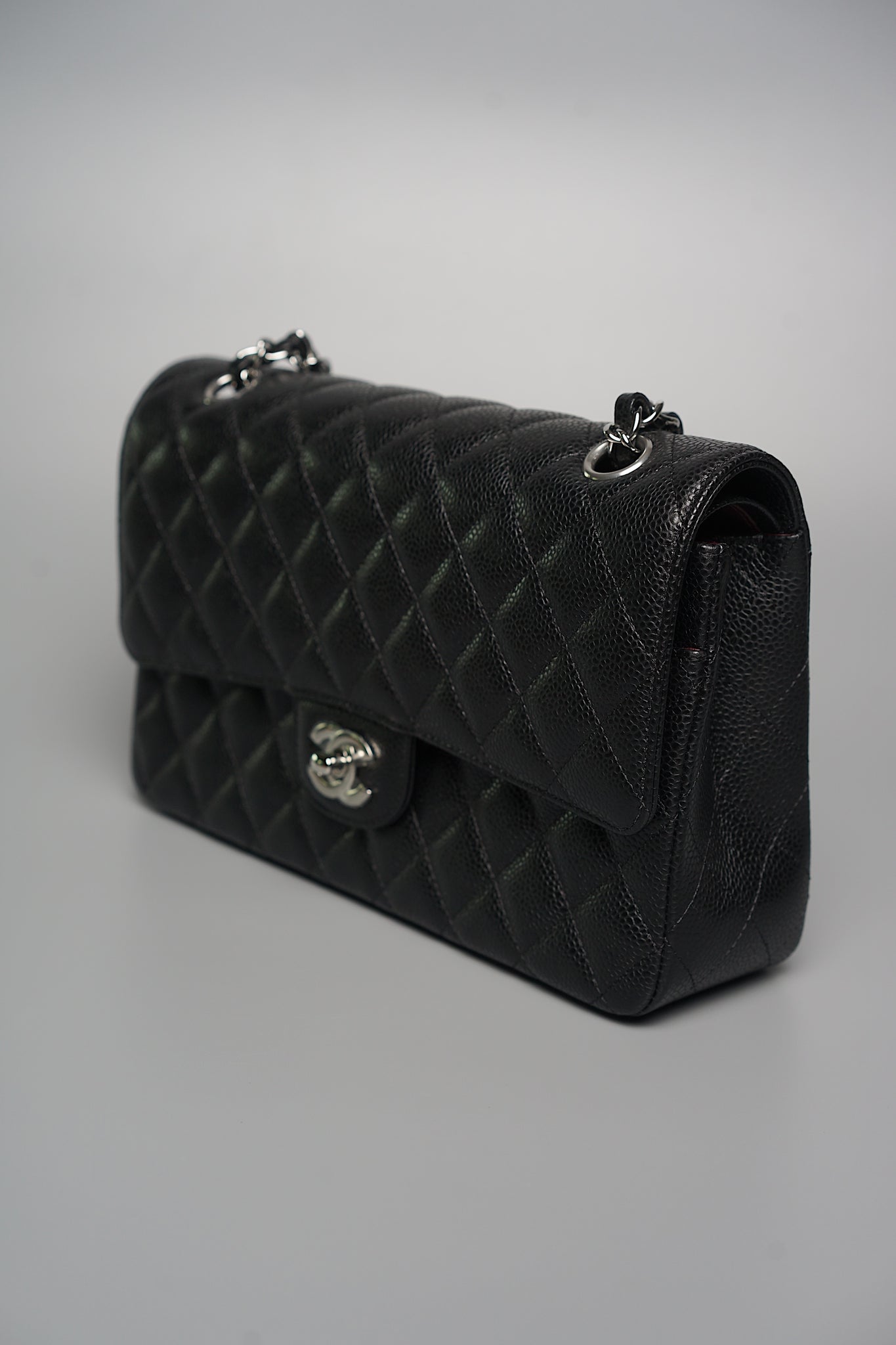 Chanel Medium Classic Double Flap in Black Caviar Shw (Brand New)
