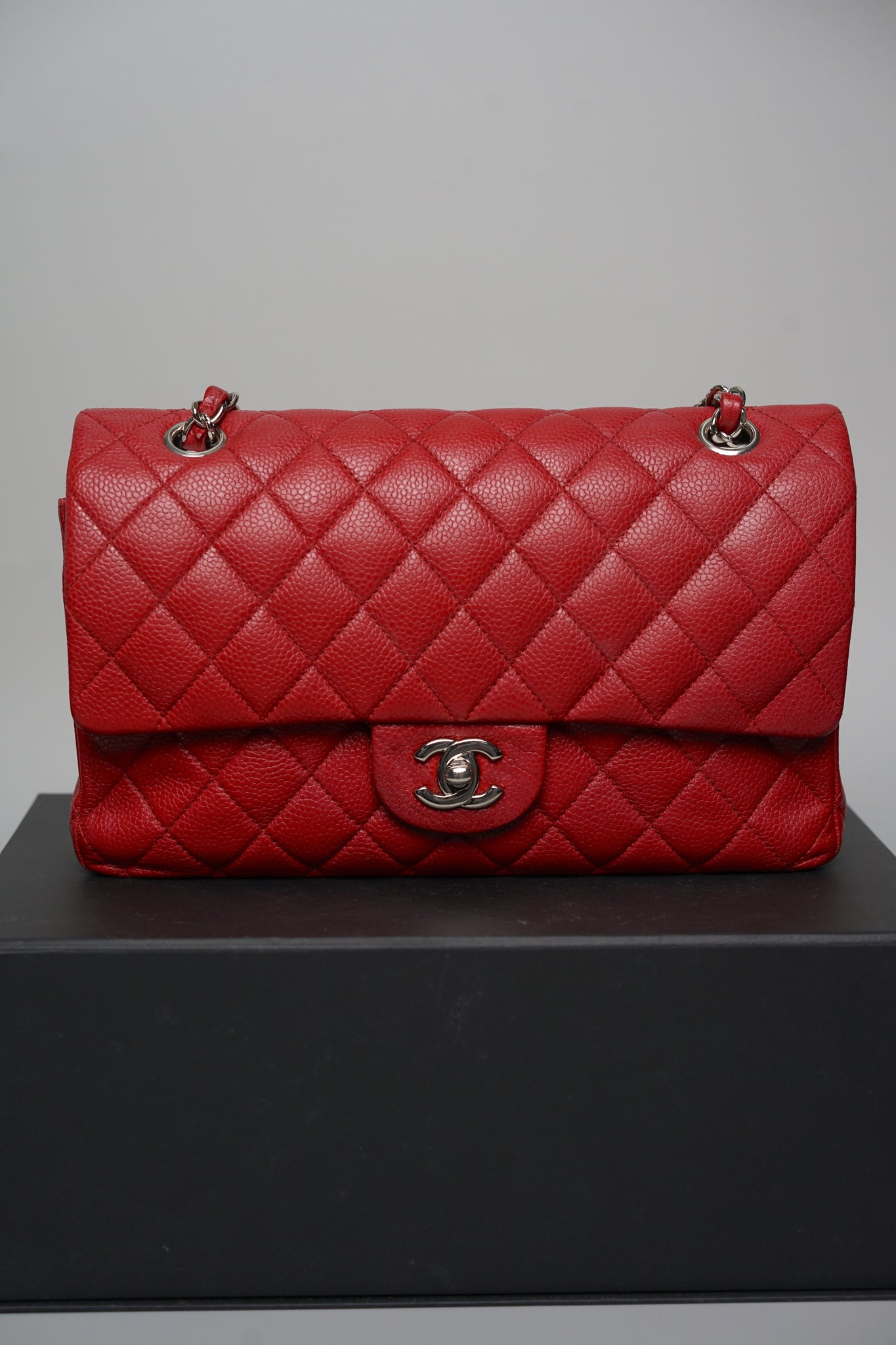 Chanel Medium Classic Double Flap in Red Caviar Shw
