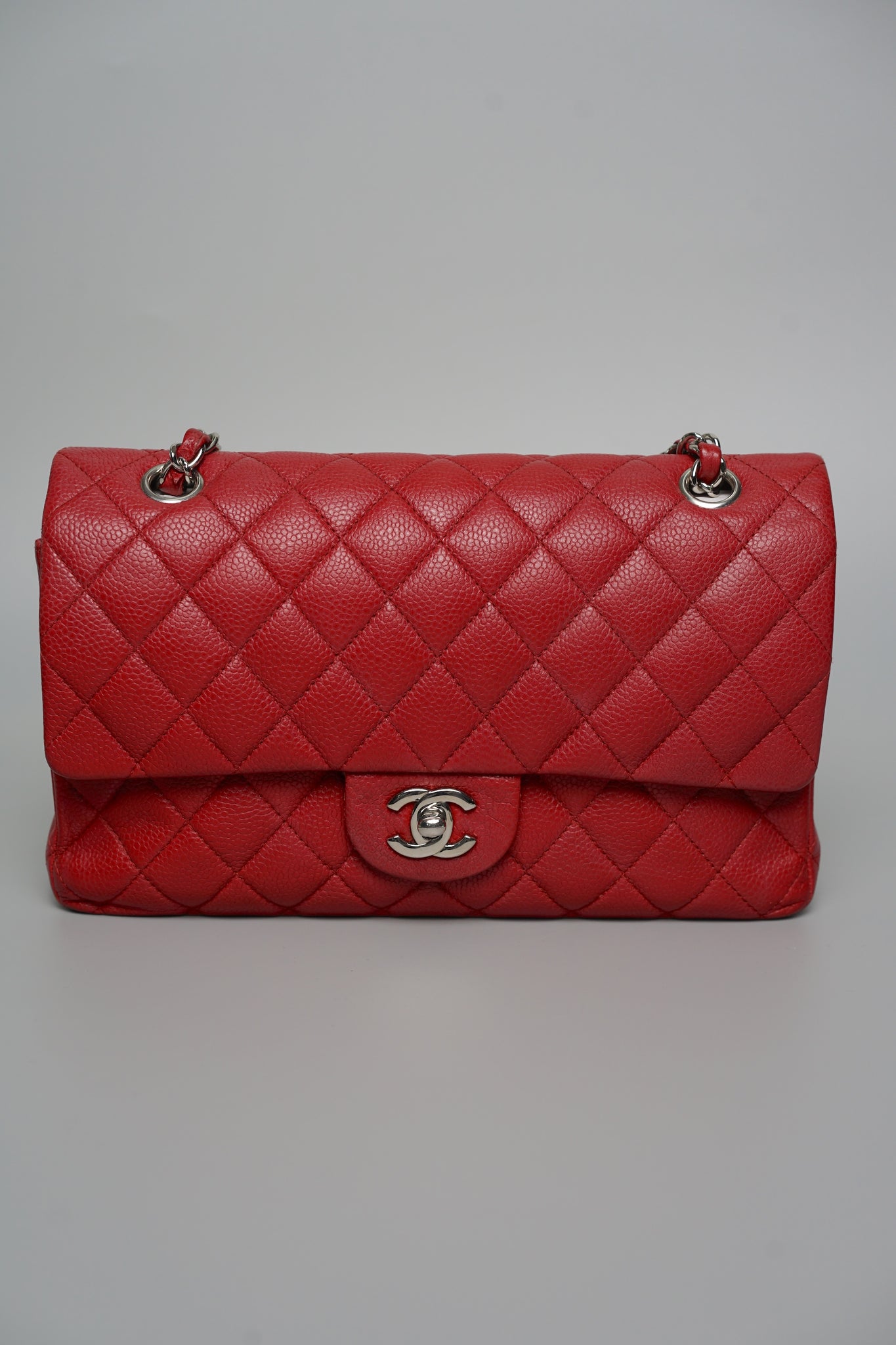 Chanel Medium Classic Double Flap in Red Caviar Shw