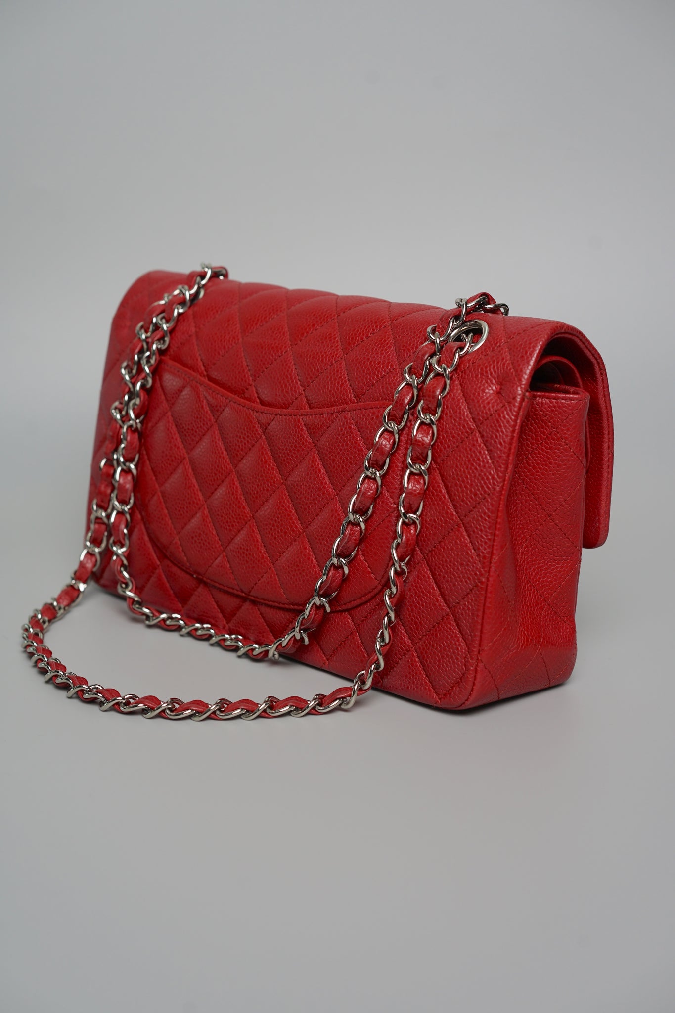 Chanel Medium Classic Double Flap in Red Caviar Shw