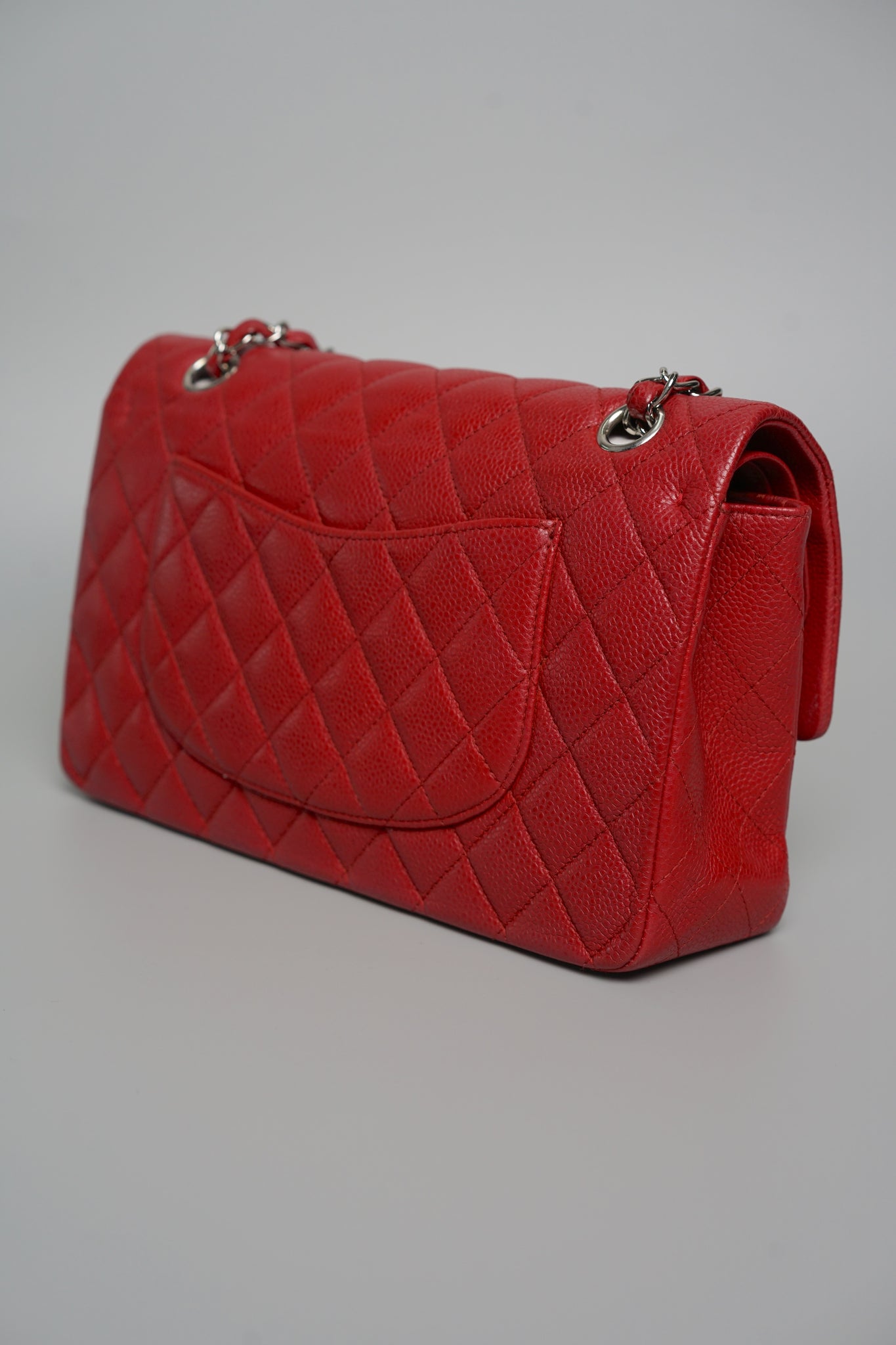 Chanel Medium Classic Double Flap in Red Caviar Shw