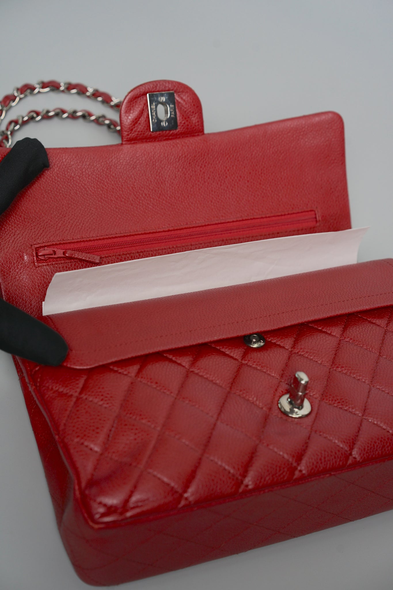 Chanel Medium Classic Double Flap in Red Caviar Shw