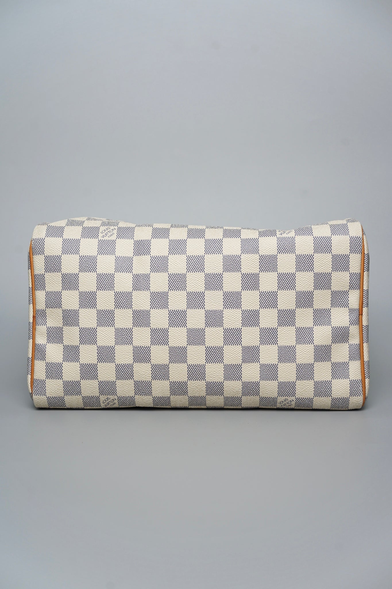 LV Speedy 30 Top Handle Bag in White Damier