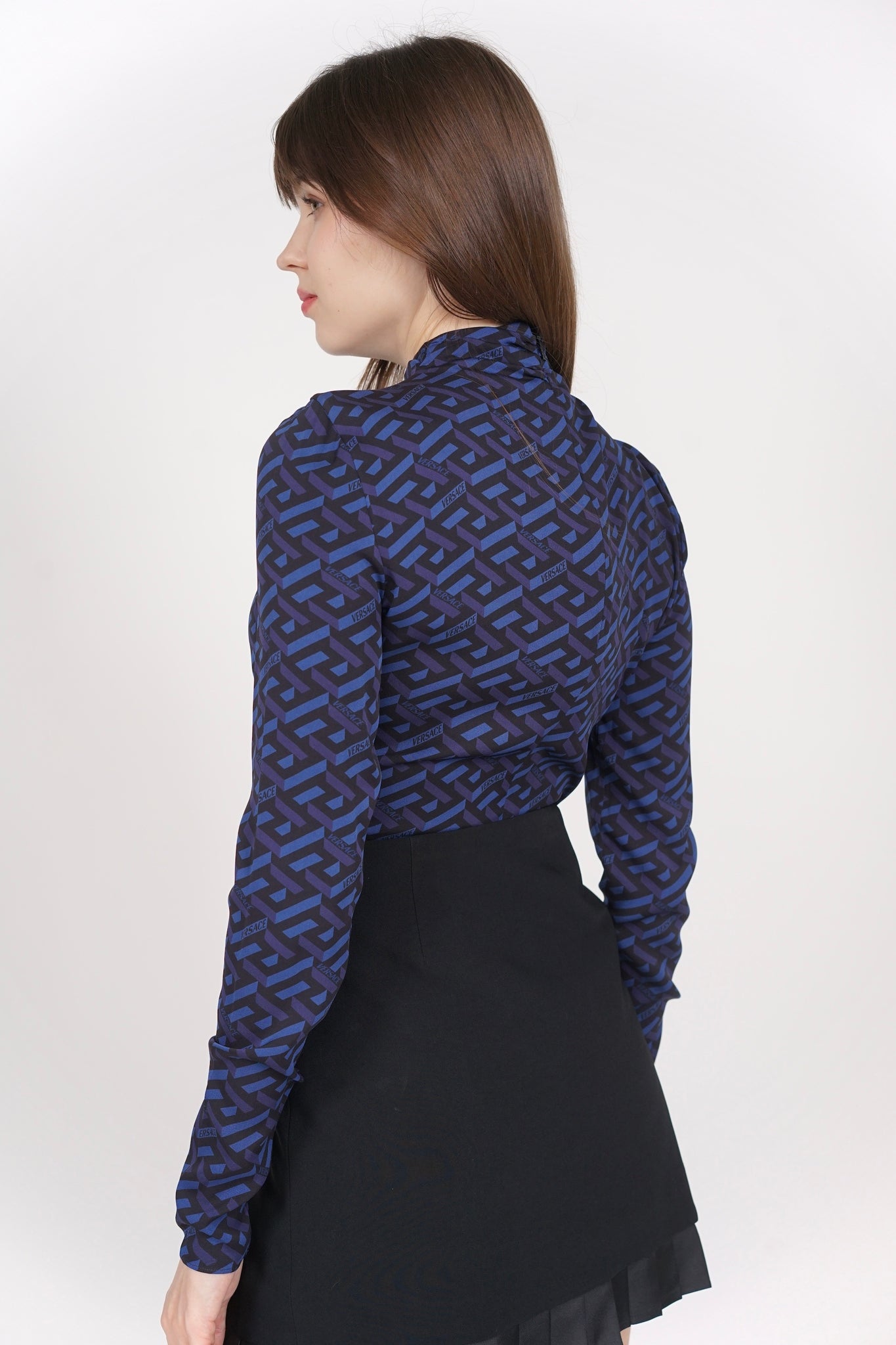 Versace Bodysuit in Black/Blue Size 42 (Brand New)