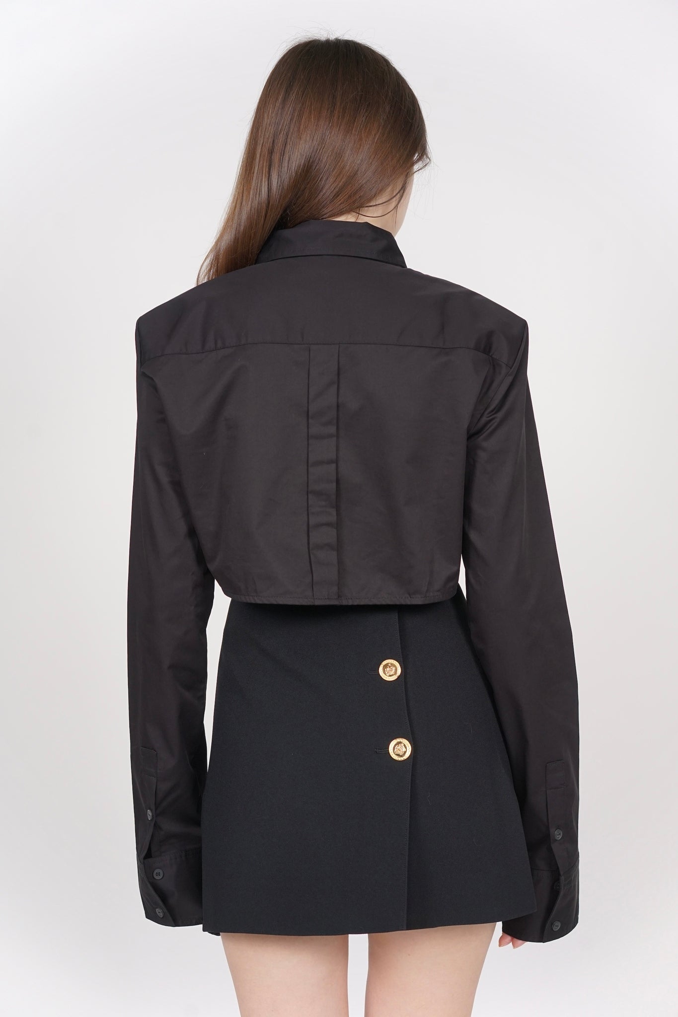 Versace 2-Way Button Skirt in Black Size 40 (Brand New)
