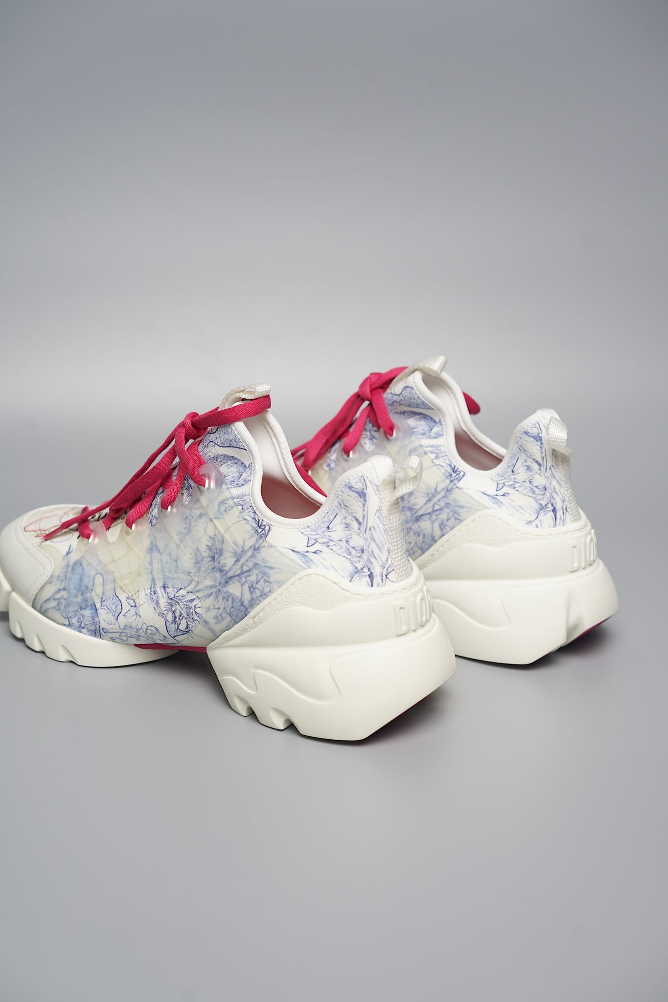 Christian Dior Around the World Print Sneakers in True Blue Size 41 (Brand New)