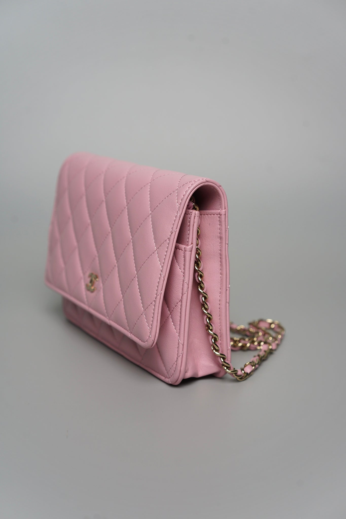 Chanel Wallet On Chain in Mauve Pink Lambskin Lghw