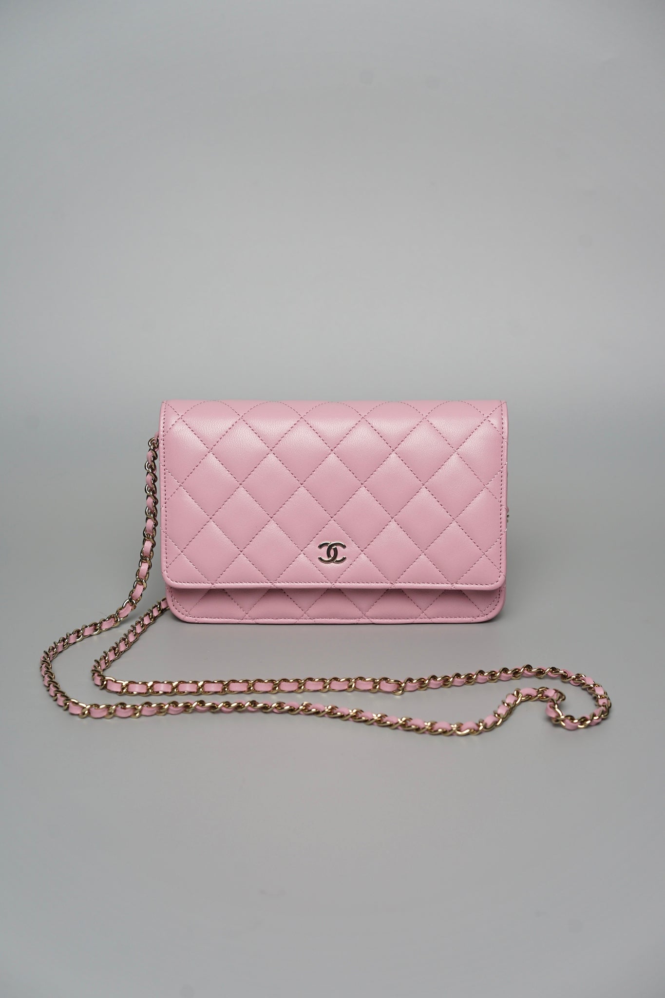 Chanel Wallet On Chain in Mauve Pink Lambskin Lghw