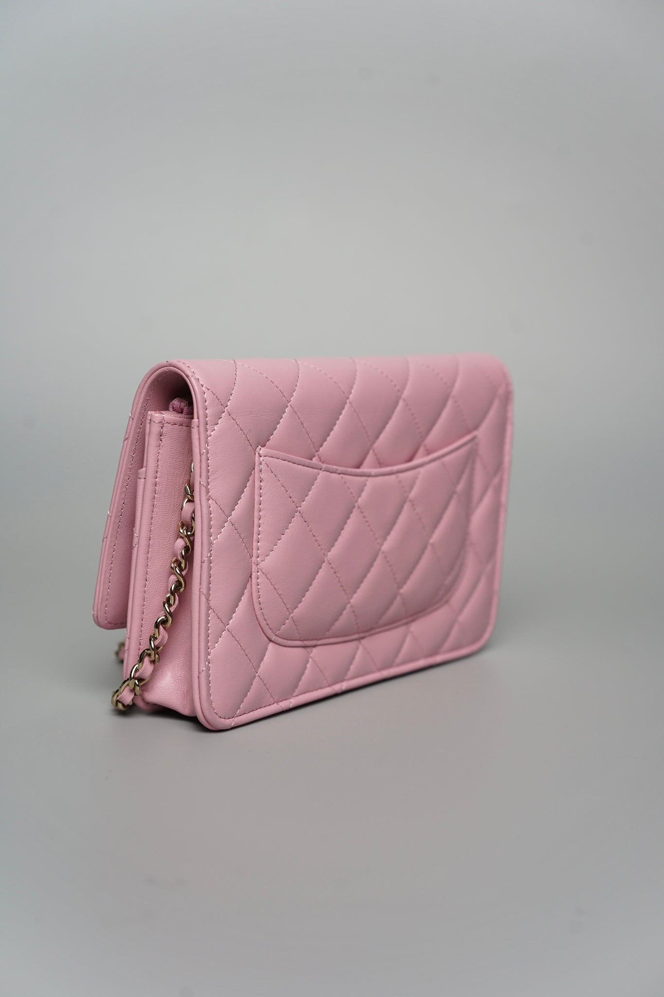 Chanel Wallet On Chain in Mauve Pink Lambskin Lghw