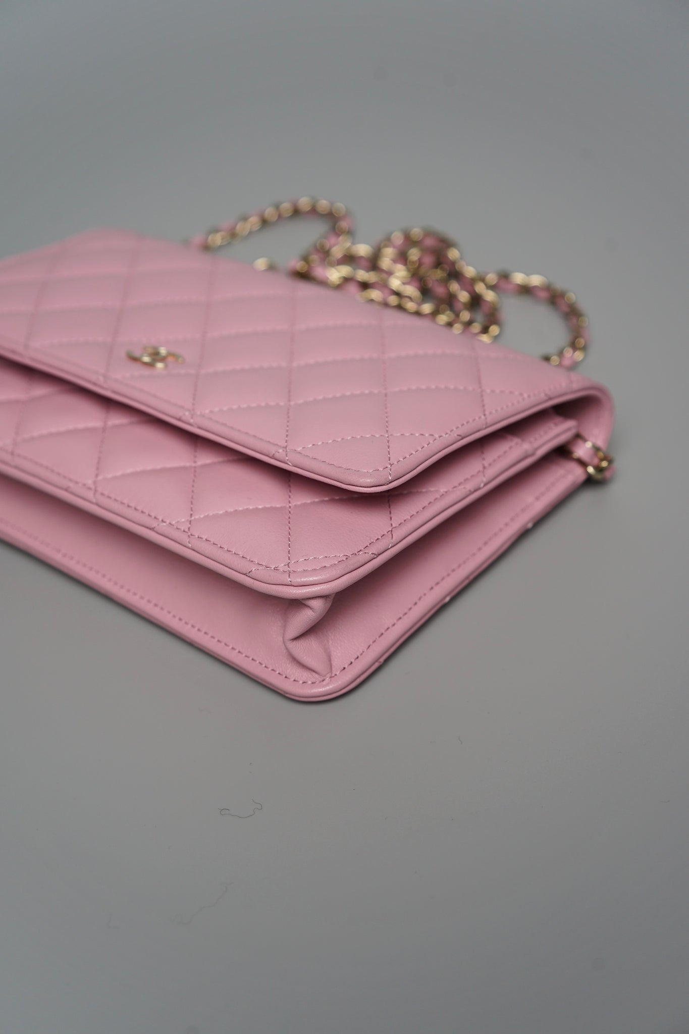 Chanel Wallet On Chain in Mauve Pink Lambskin Lghw