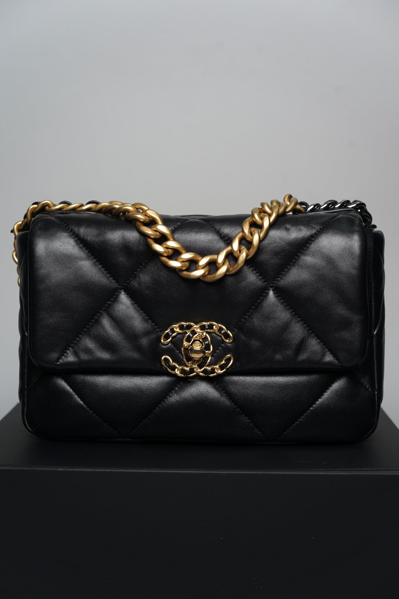 Chanel Classic 19 Small in Black Lambskin