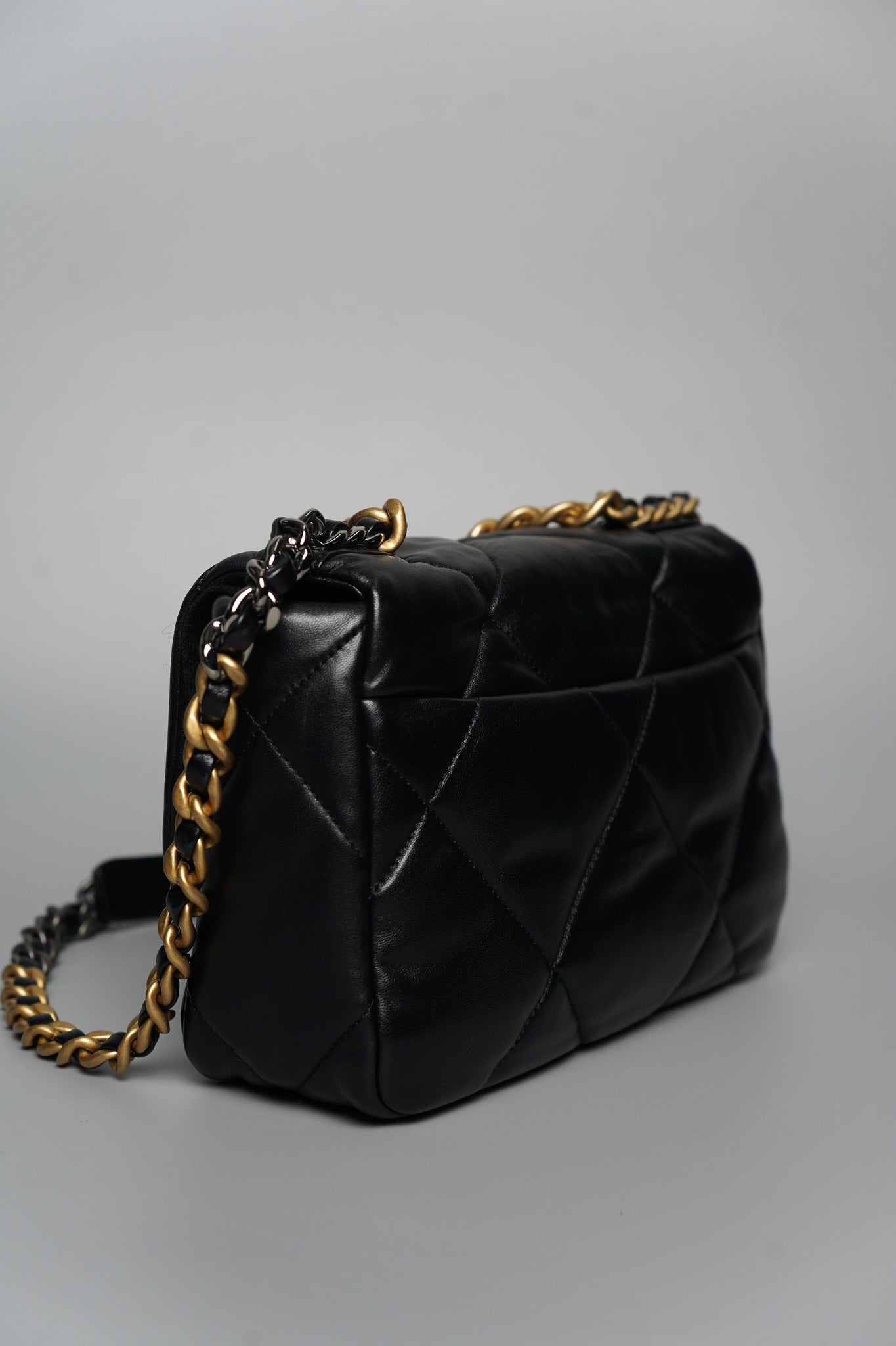 Chanel Classic 19 Small in Black Lambskin