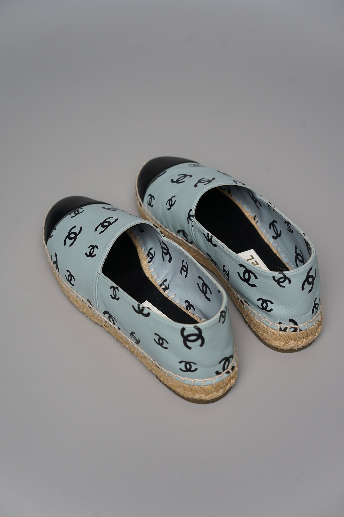 Chanel Interlocking CC Logo Espadrilles in Blue/Black Size 40 (Brand New)