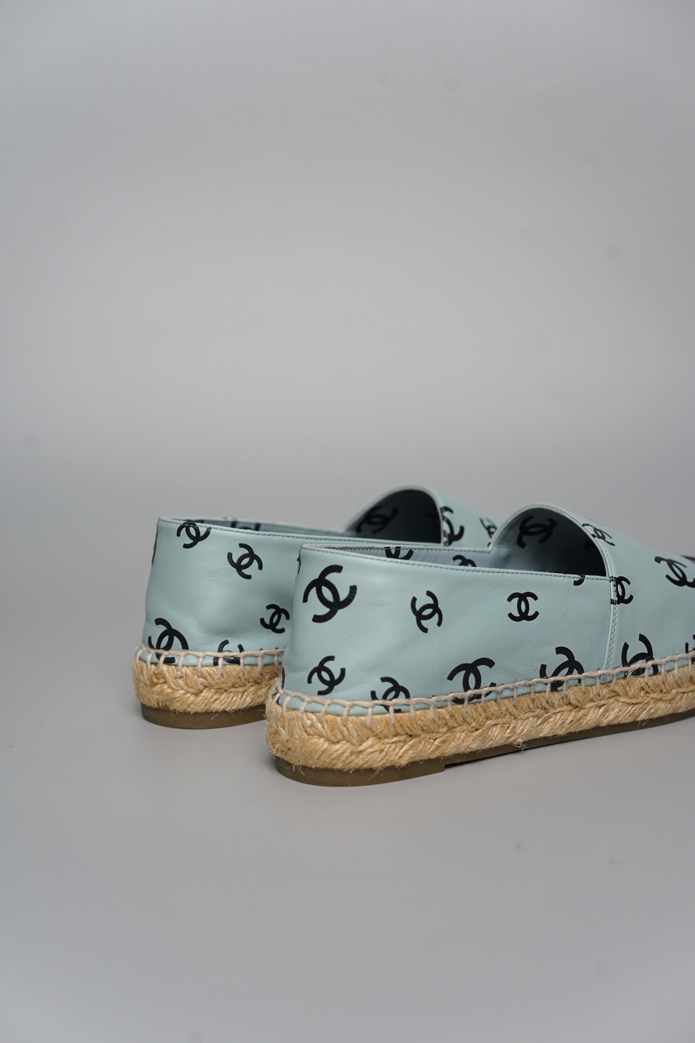 Chanel Interlocking CC Logo Espadrilles in Blue/Black Size 40 (Brand New)