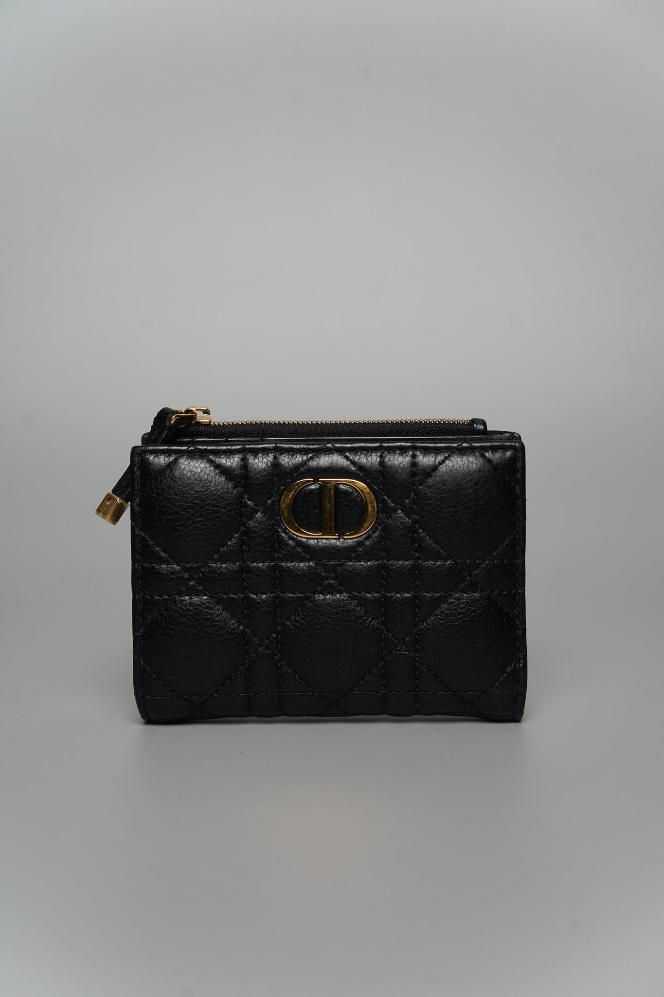 Dior Caro Dahlia Wallet in Black