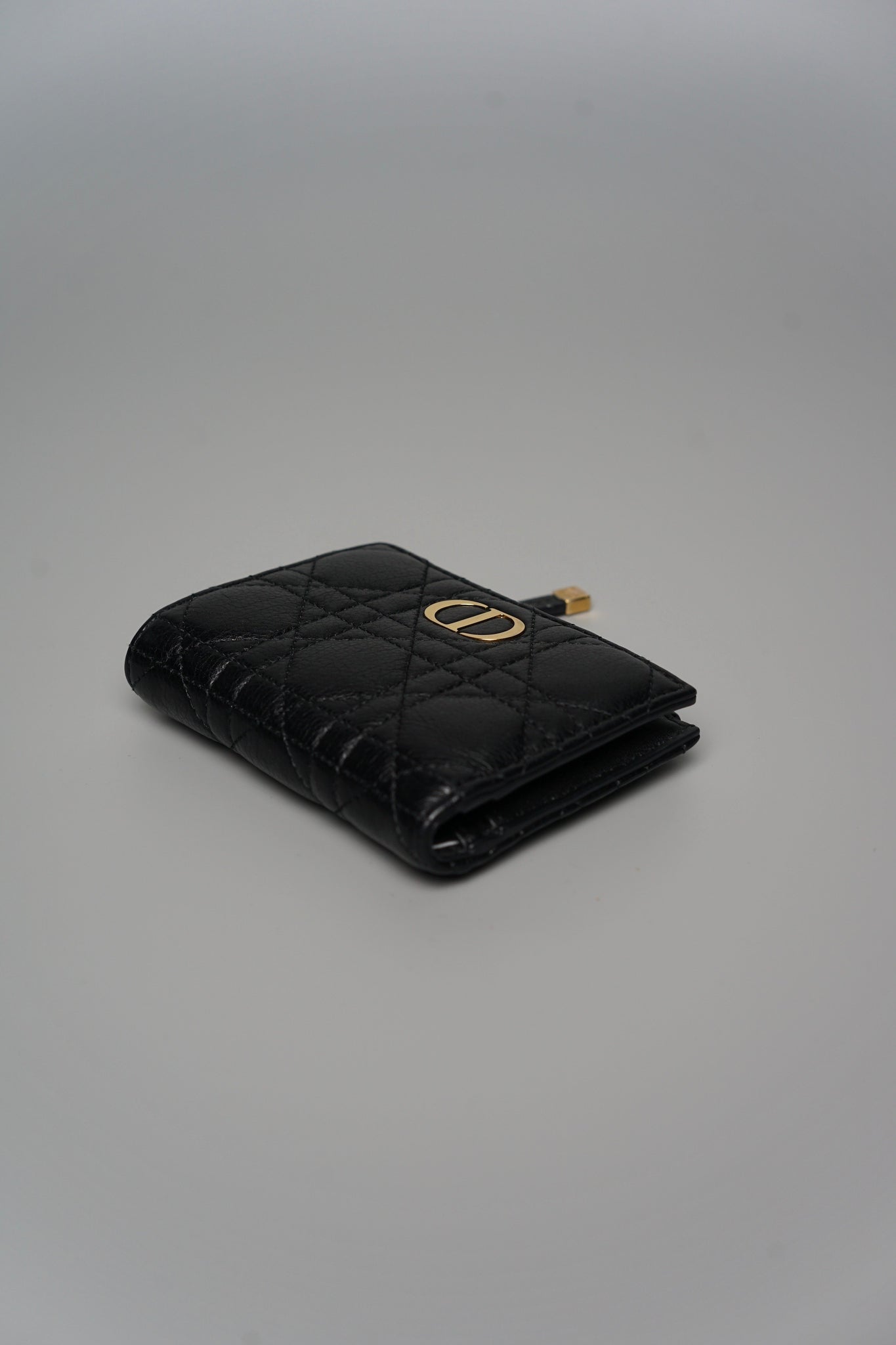 Dior Caro Dahlia Wallet in Black