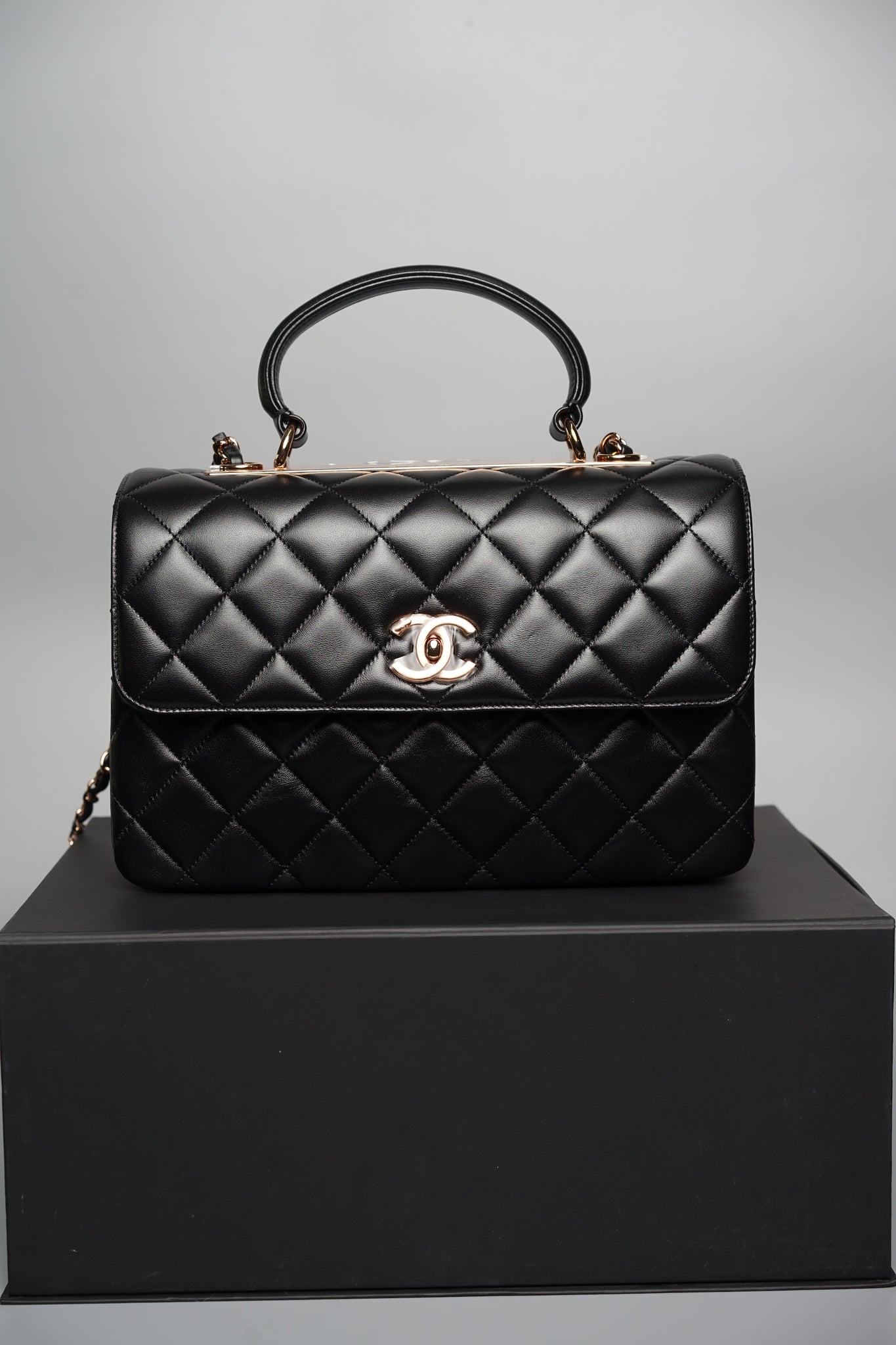 Chanel Trendy CC Large in Black Lambskin Rghw