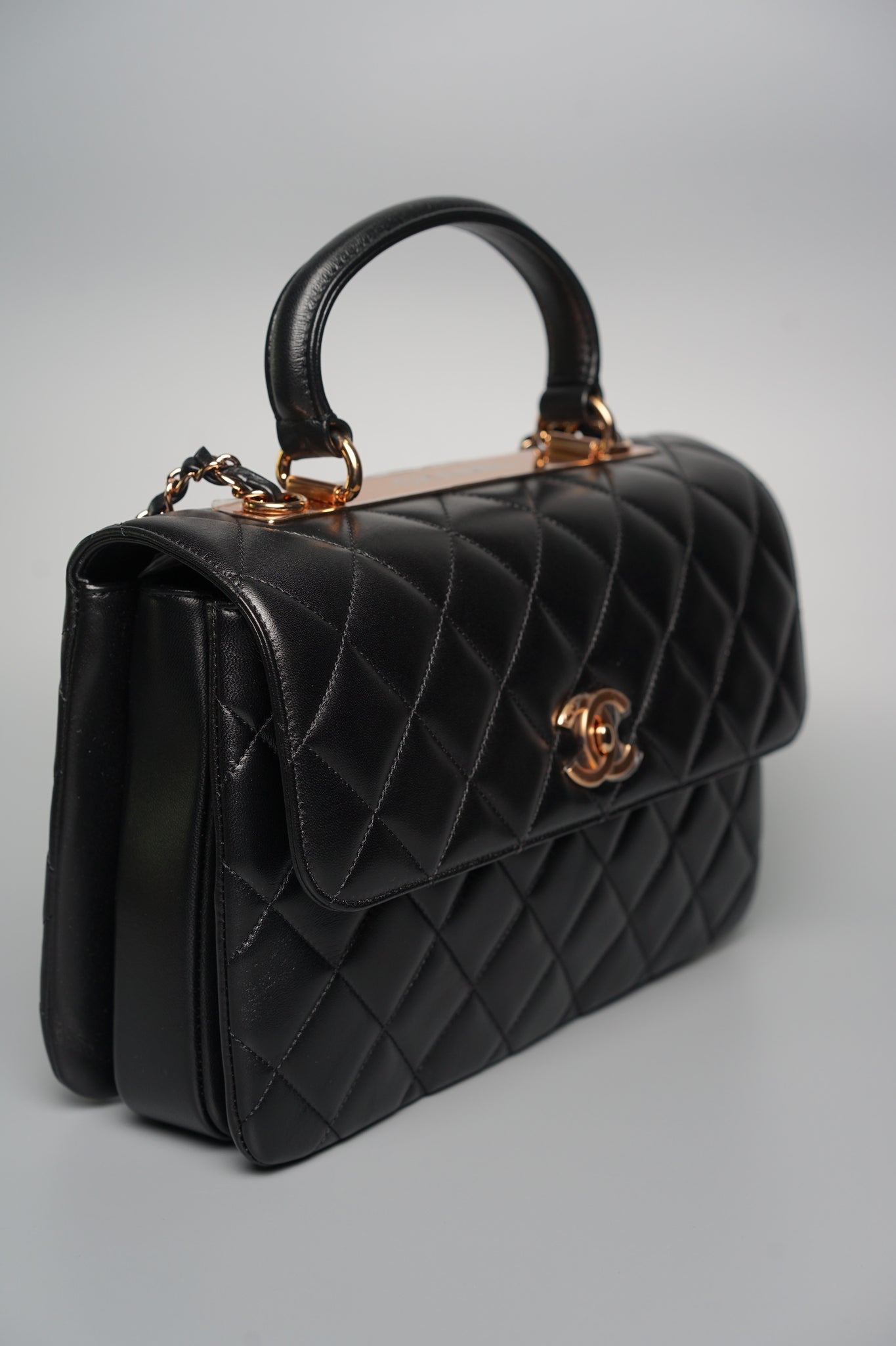 Chanel Trendy CC Large in Black Lambskin Rghw