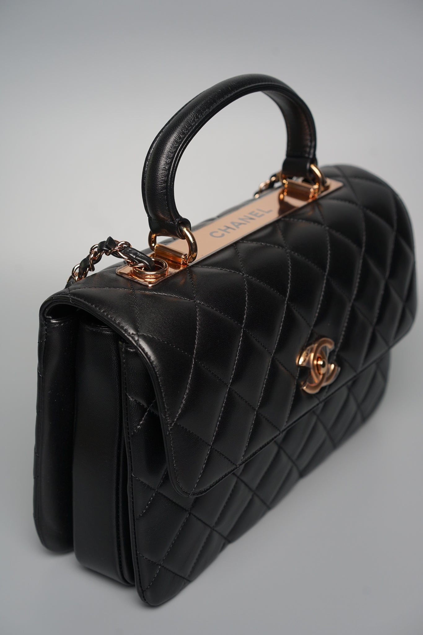 Chanel Trendy CC Large in Black Lambskin Rghw